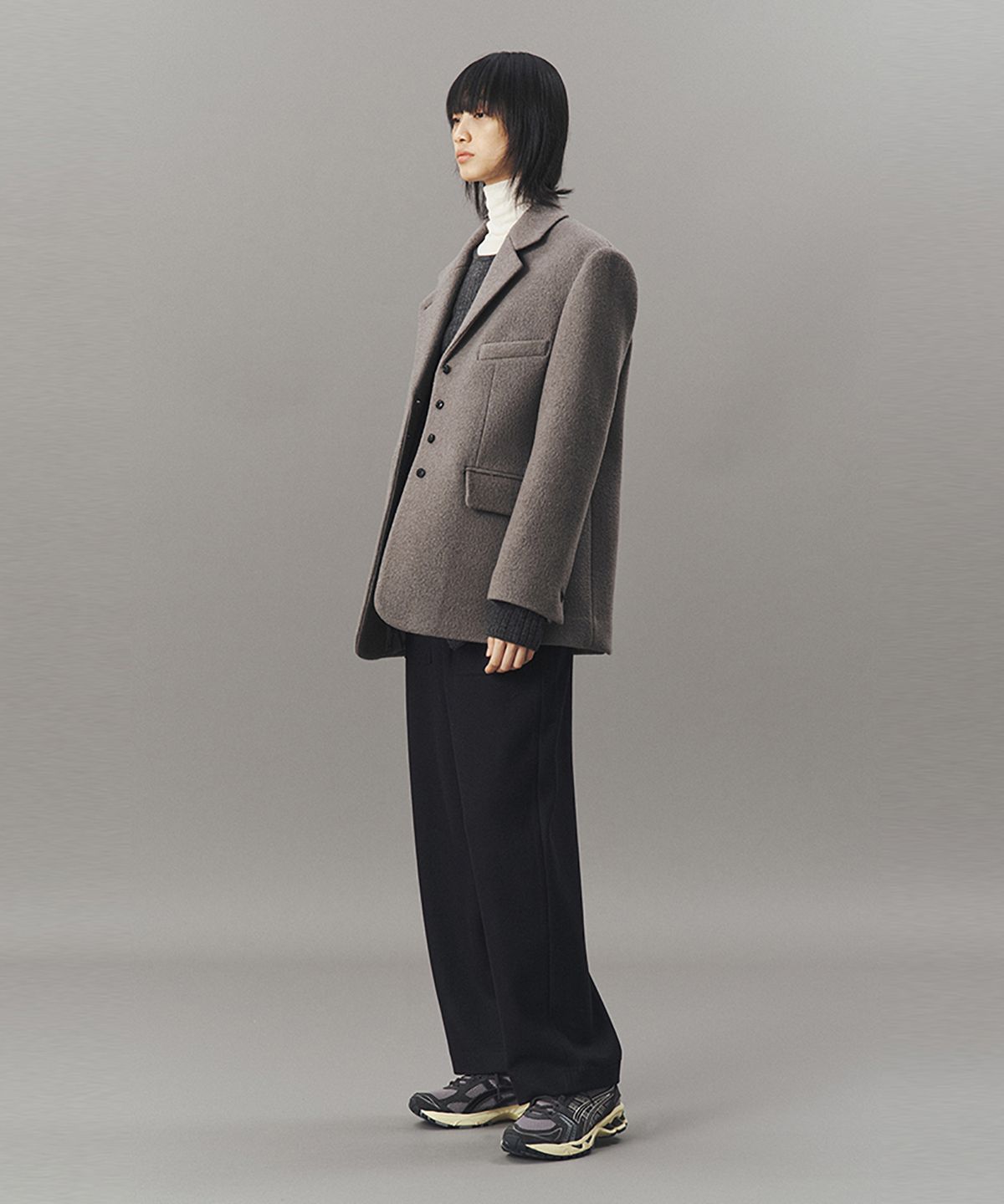 아위(AHWE) WOOL TAILORED JACKET_GRAY