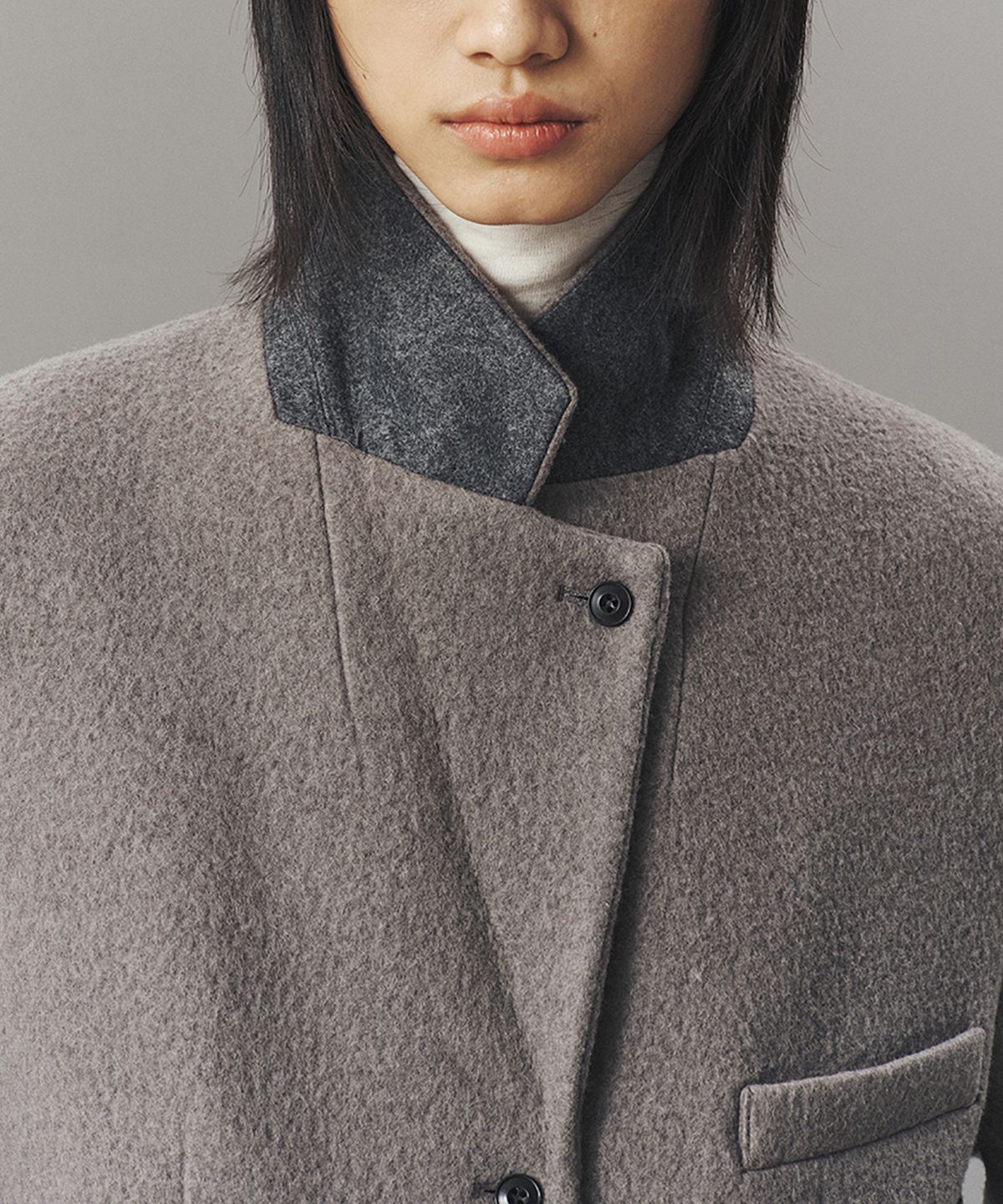 아위(AHWE) WOOL TAILORED JACKET_GRAY