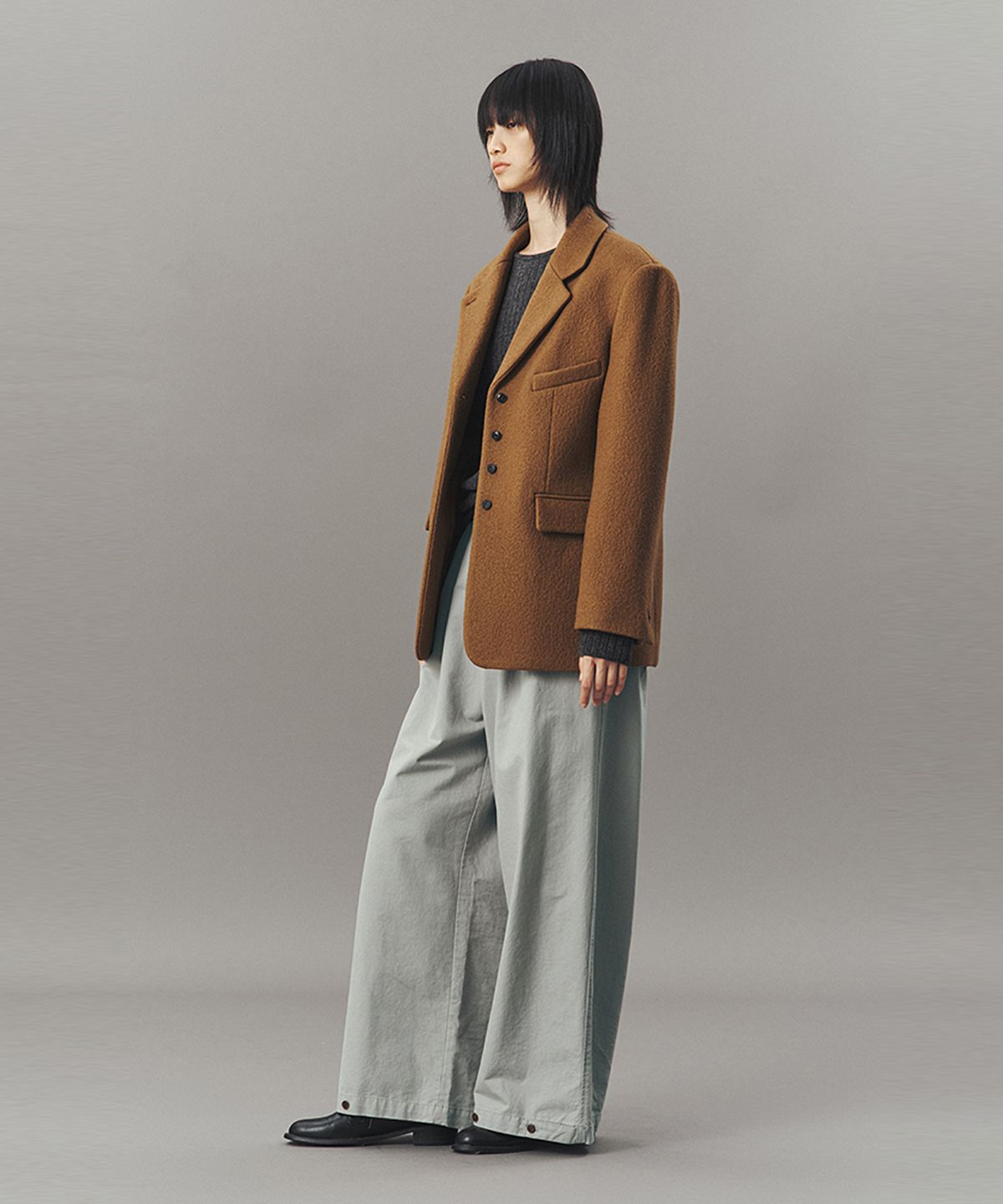 아위(AHWE) WOOL TAILORED JACKET_BROWN