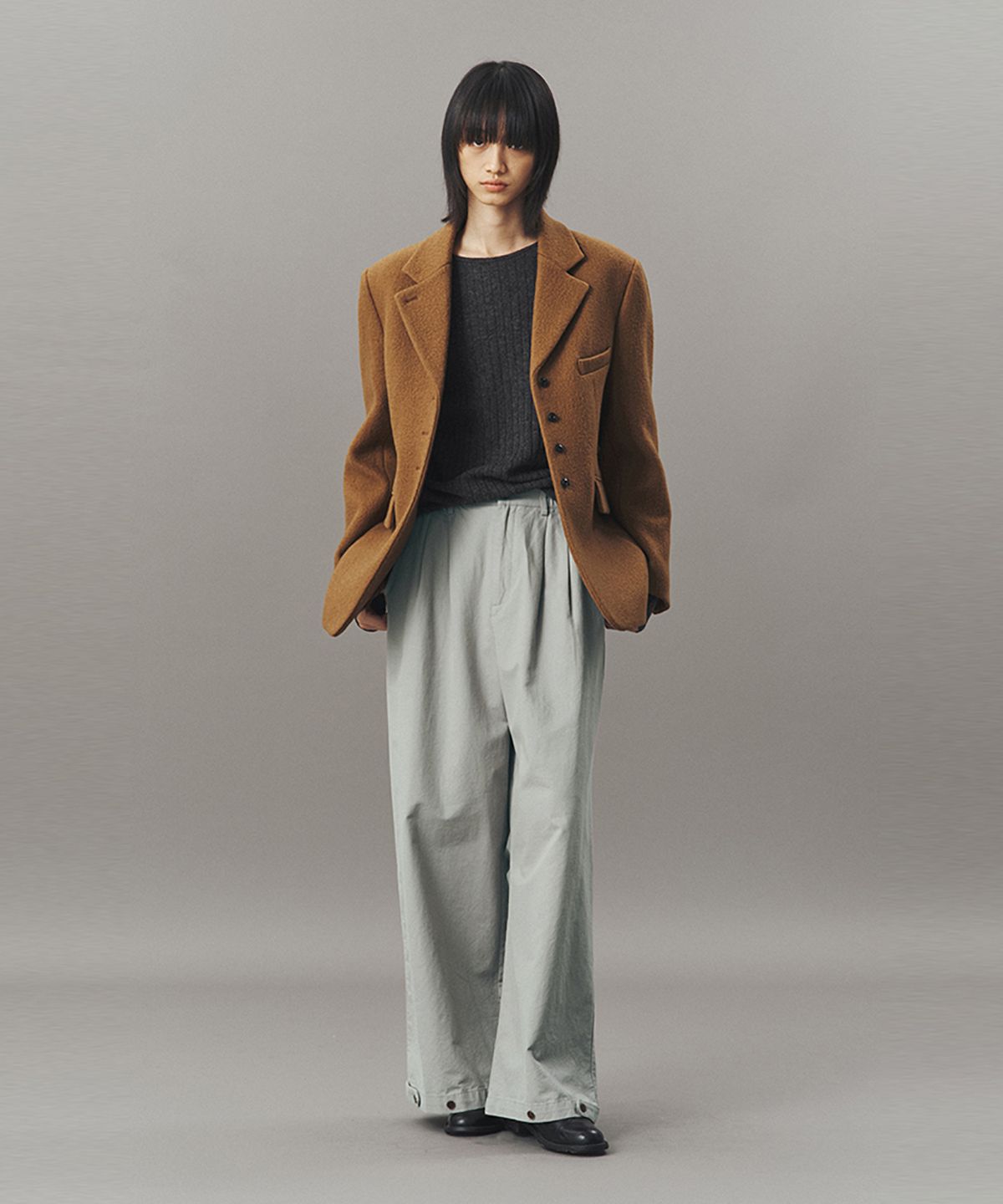 아위(AHWE) WOOL TAILORED JACKET_BROWN