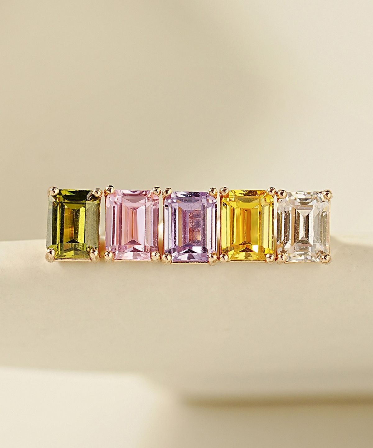 미니멀피어싱(MINIMALPIERCING) 14K 에멜컷 컬러 큐빅 피어싱 귀걸이