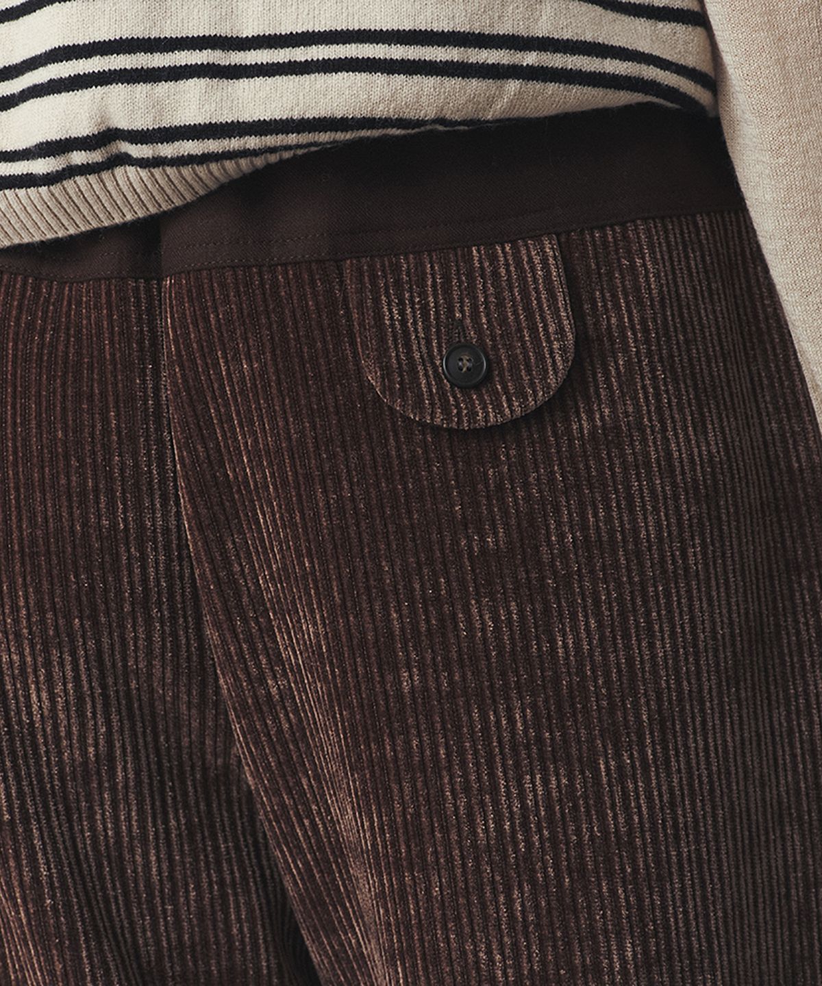 아위(AHWE) CORDUROY COMBO PANTS_BROWN