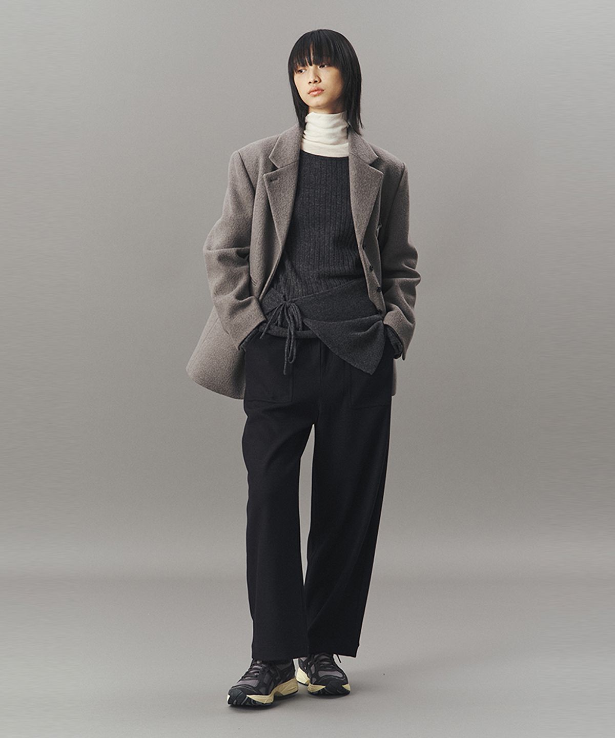 아위(AHWE) CORDUROY COMBO PANTS_BLACK
