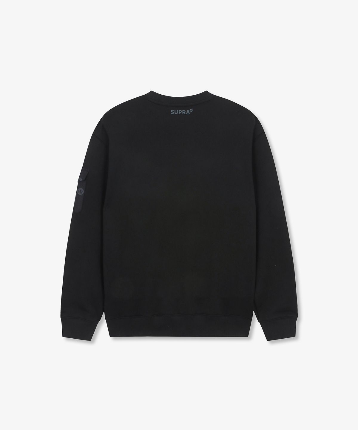 수프라(SUPRA) 모노그램 립 스탑 포켓 맨투맨(BLACK)