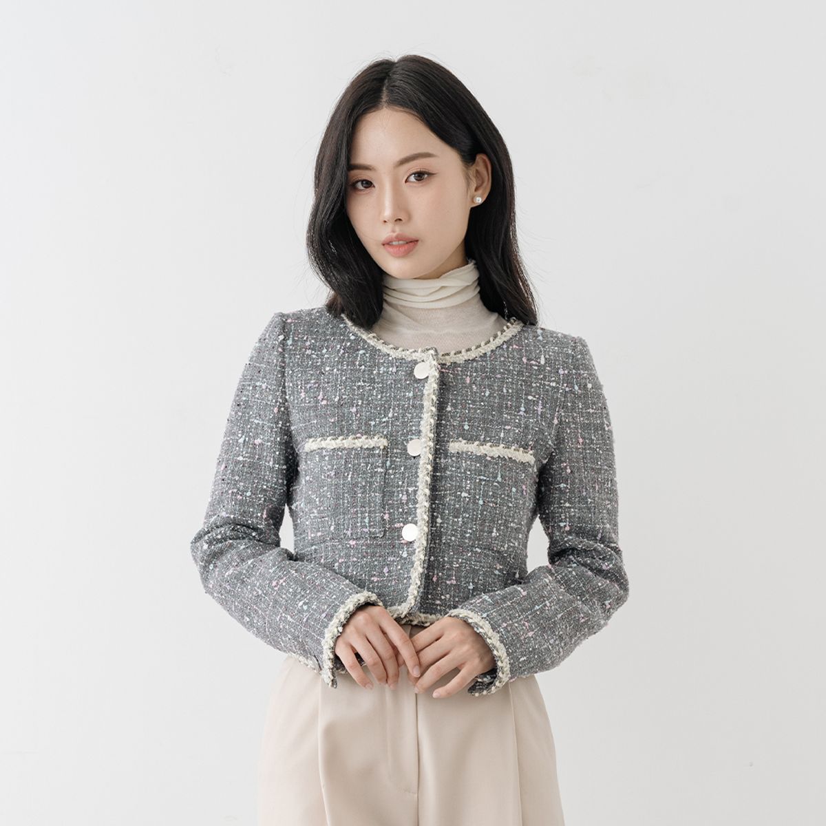 디어류(DEARYU) 플러피 코튼 캔디 자켓