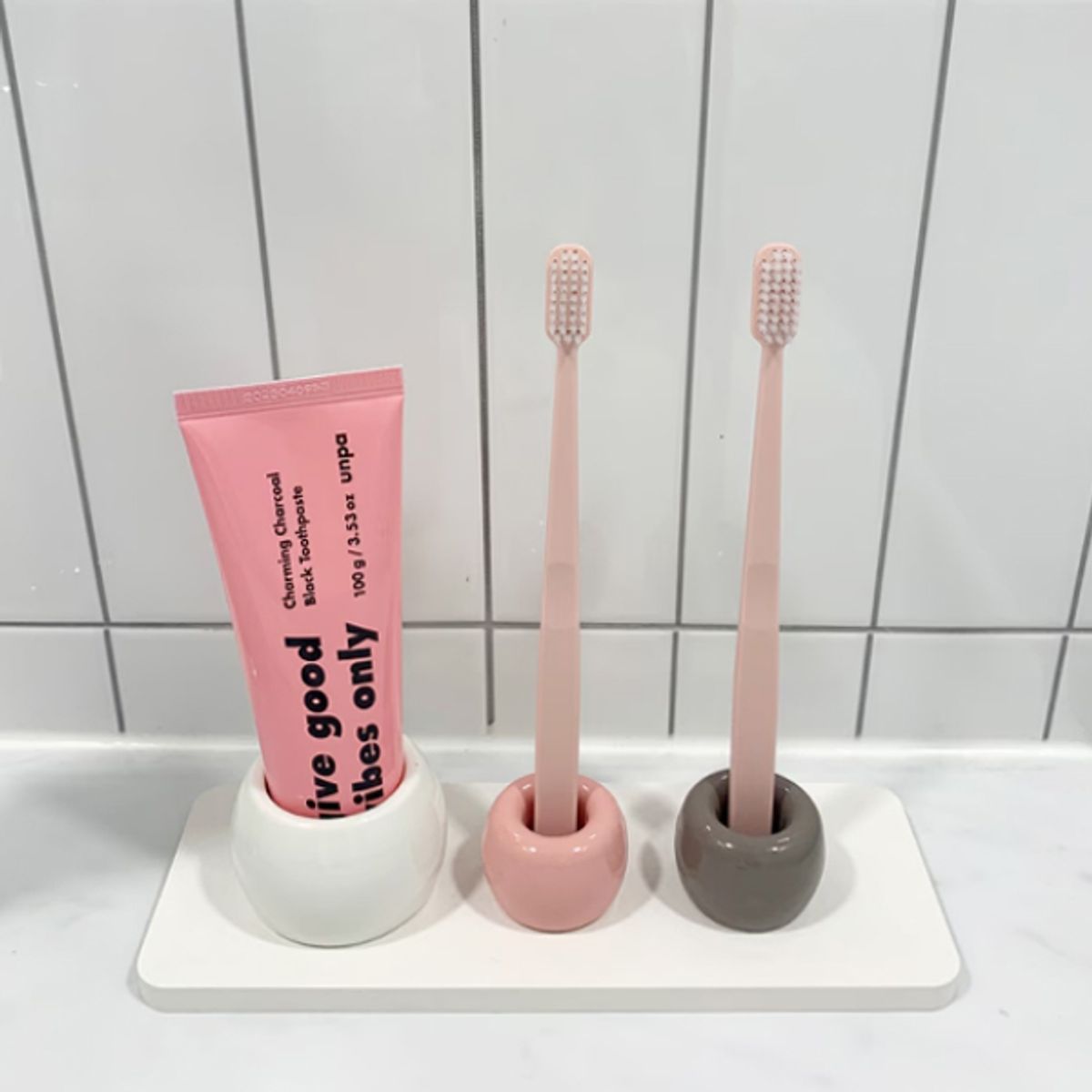 뉴앤룩(NEWNLOOK) [2pack] 규조토 트레이 코스터 A타입 화이트 4size