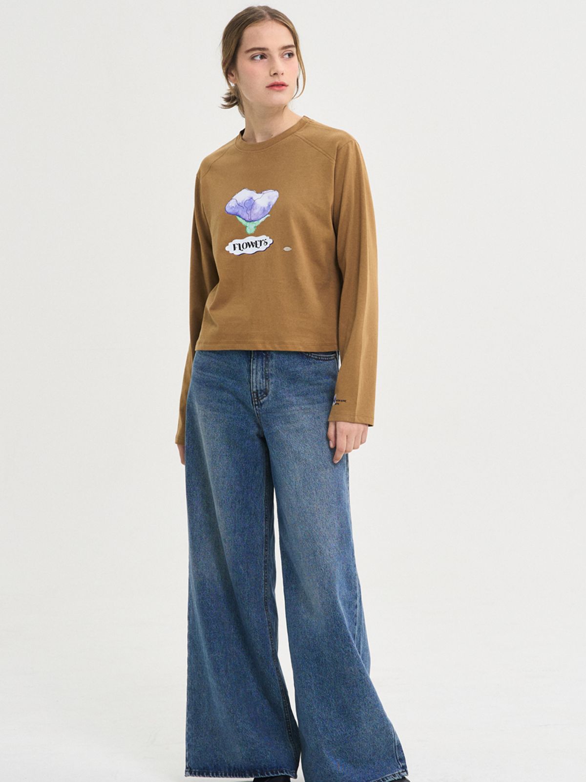 쏘리, 투 머치 러브(SORRY, TOO MUCH LOVE) Solace Flower T-Shirt_Brown