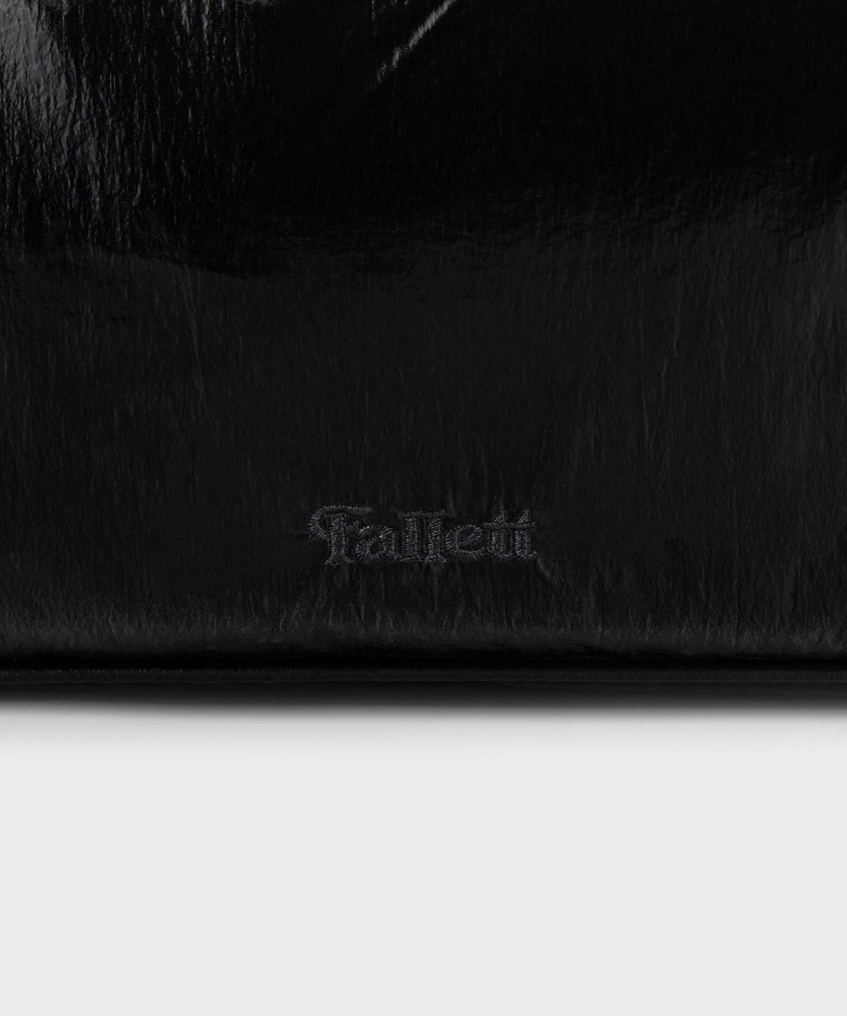 팔렛(FALLETT) 글로시 미니 더플백 블랙