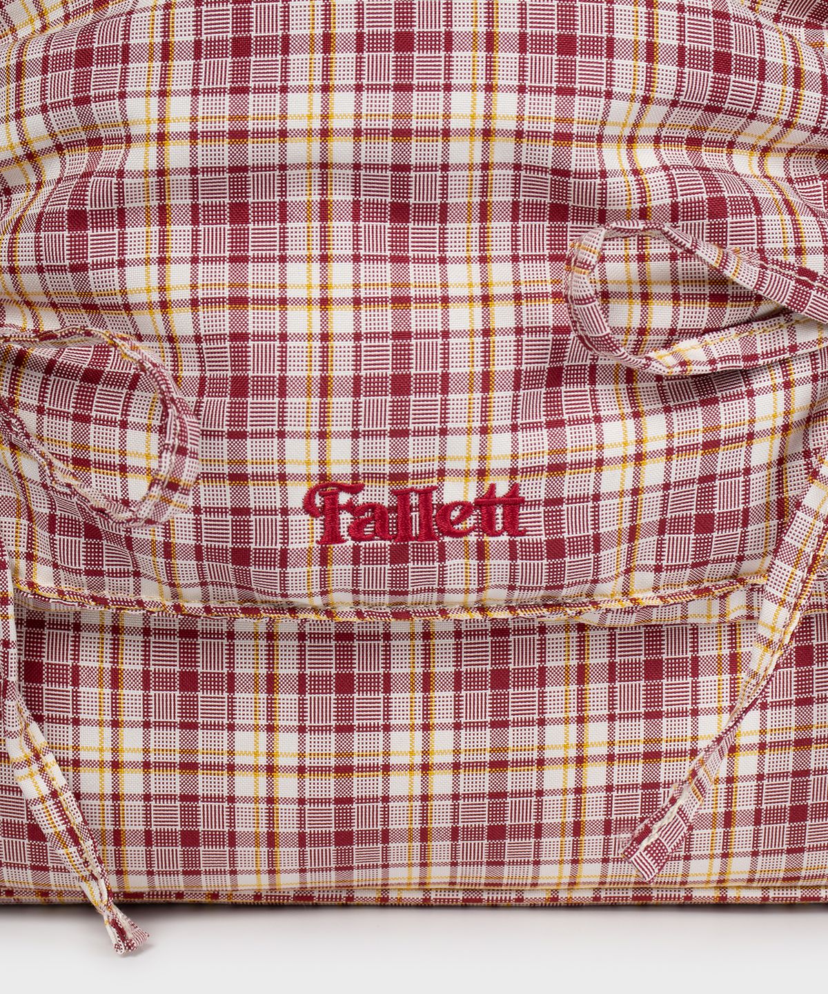 팔렛(FALLETT) 더블 리본 셔링백 레드