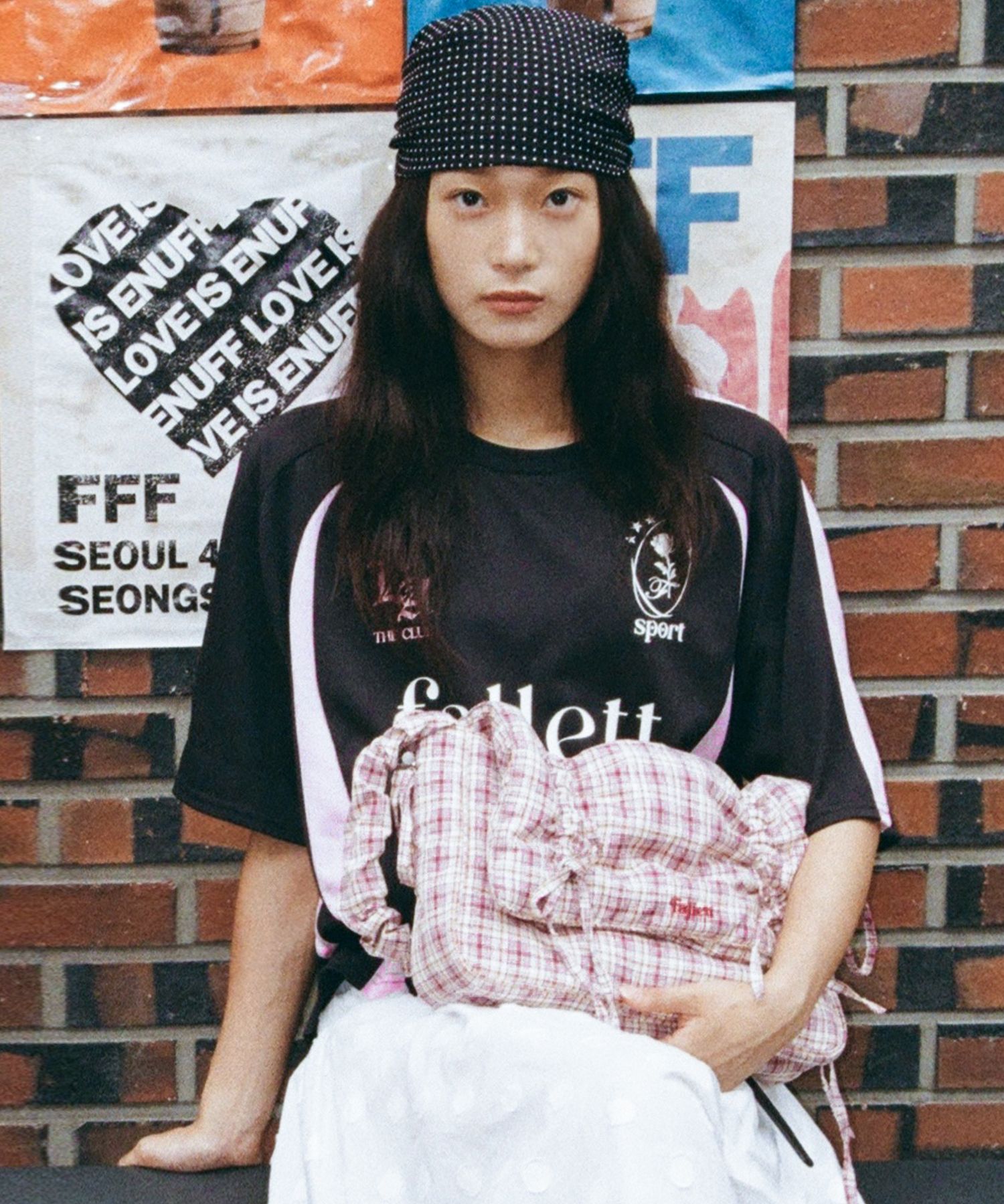 【FALLETT】Double ribbon shirring bag★送料・関税込 FALLETT】Double ribbon shirring bag☆送料・関税込