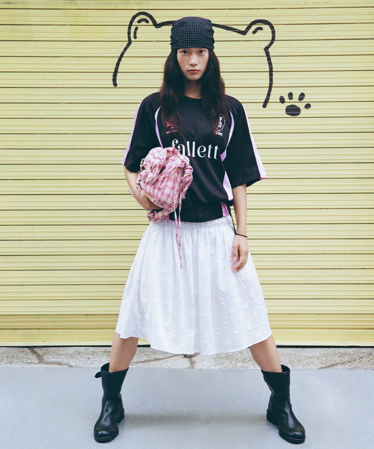 [FALLETT] Double Ribbon Shirring Back /追跡付 MUSINSA公式 | FALLETT Double Ribbon Shirring Back Blue