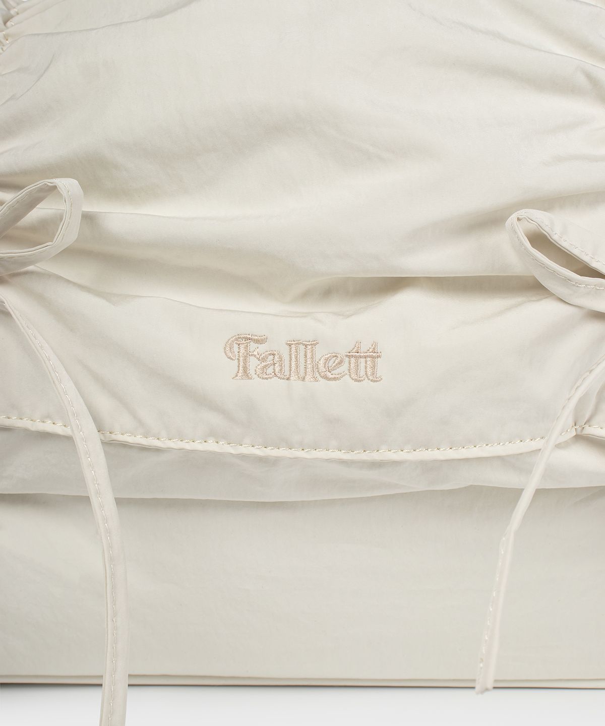 팔렛(FALLETT) 더블 리본 셔링백 아이보리