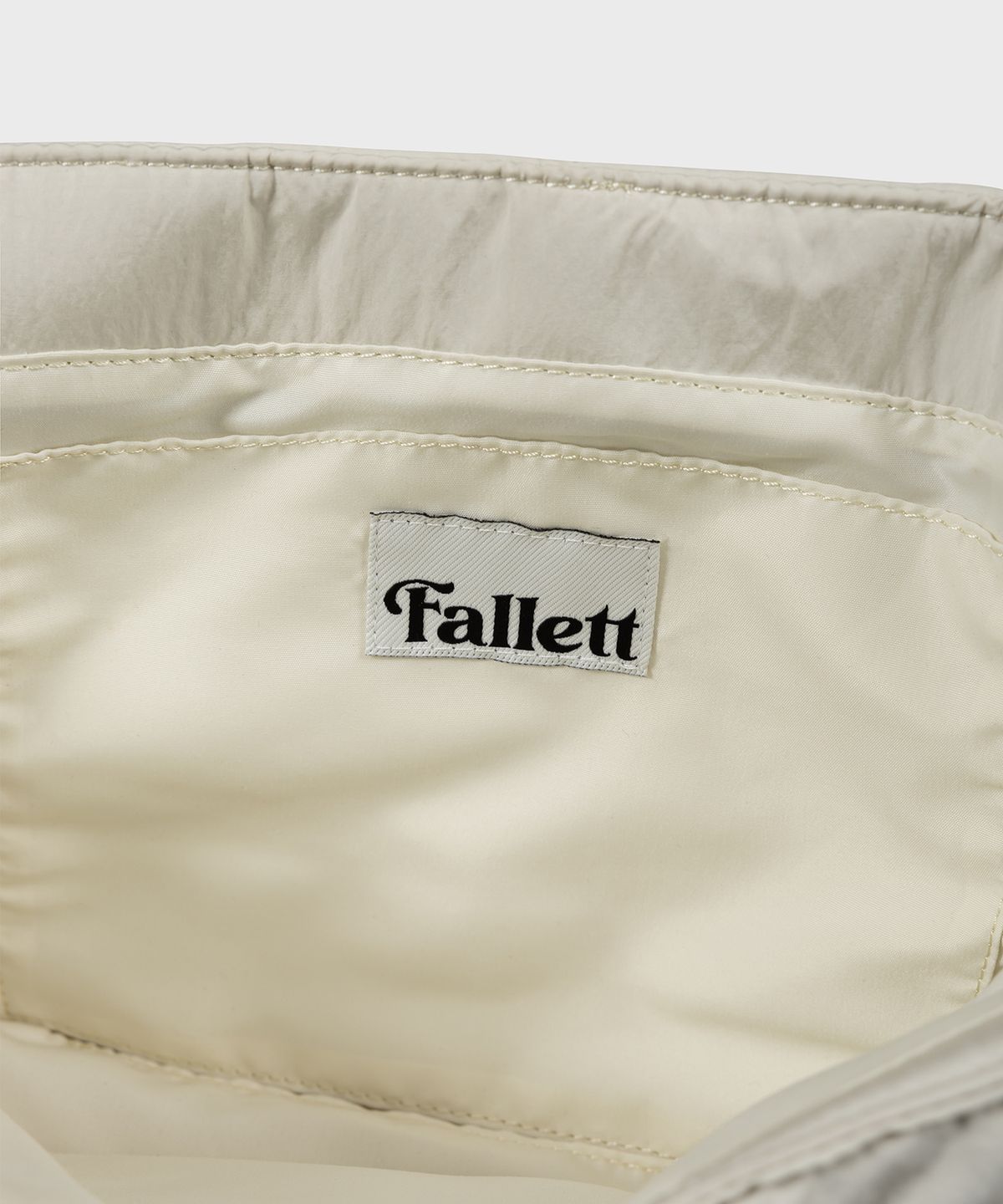 팔렛(FALLETT) 더블 리본 셔링백 아이보리