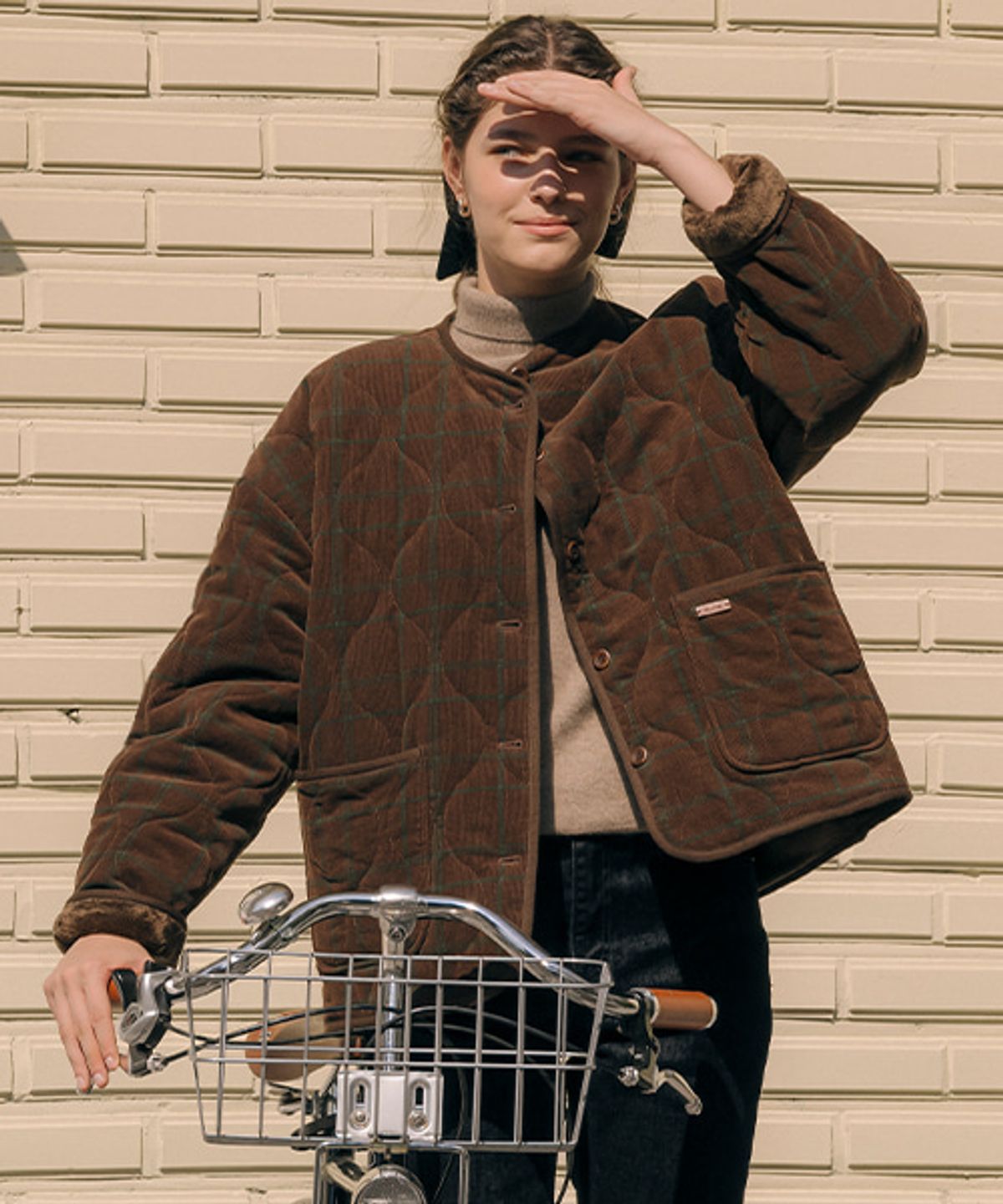 틸아이다이(TILL I DIE) Corduroy quilting detachable collar jumper_2color