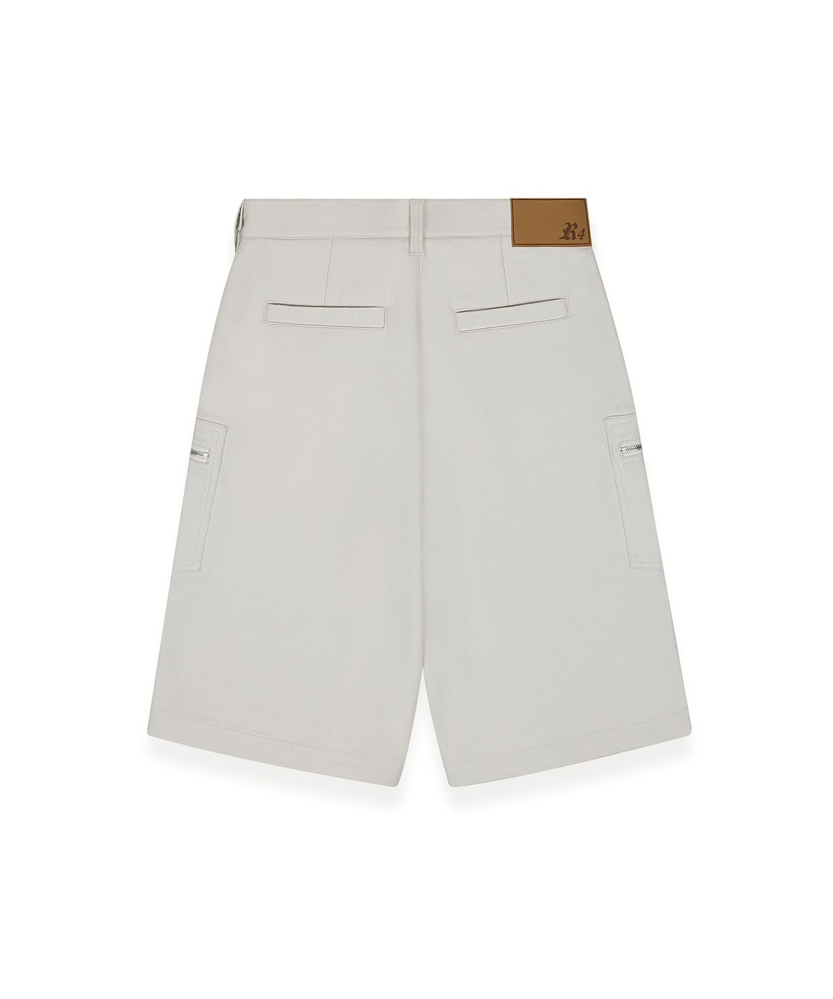 알포(R-4) R-0032 / ZIP CARGO BERMUDA PANTS(LIGHT-CREAM)