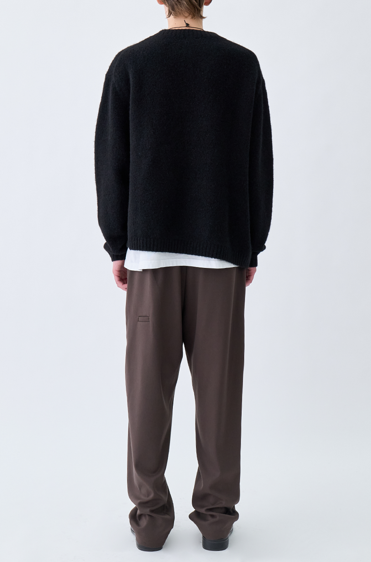 유체 프레타 포르테(YOUCHE PRET A PORTER) AR OBLIQUE ALPACA KNIT - Black