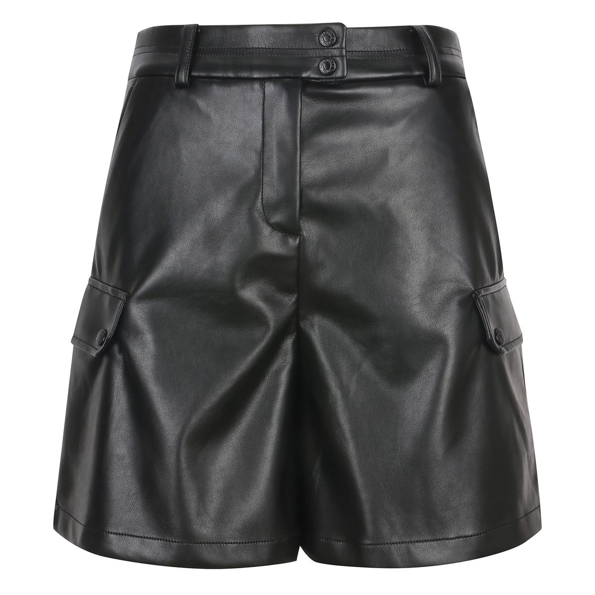 마틴골프(MARTINE GOLF) Leather Short Pants_BLACK
