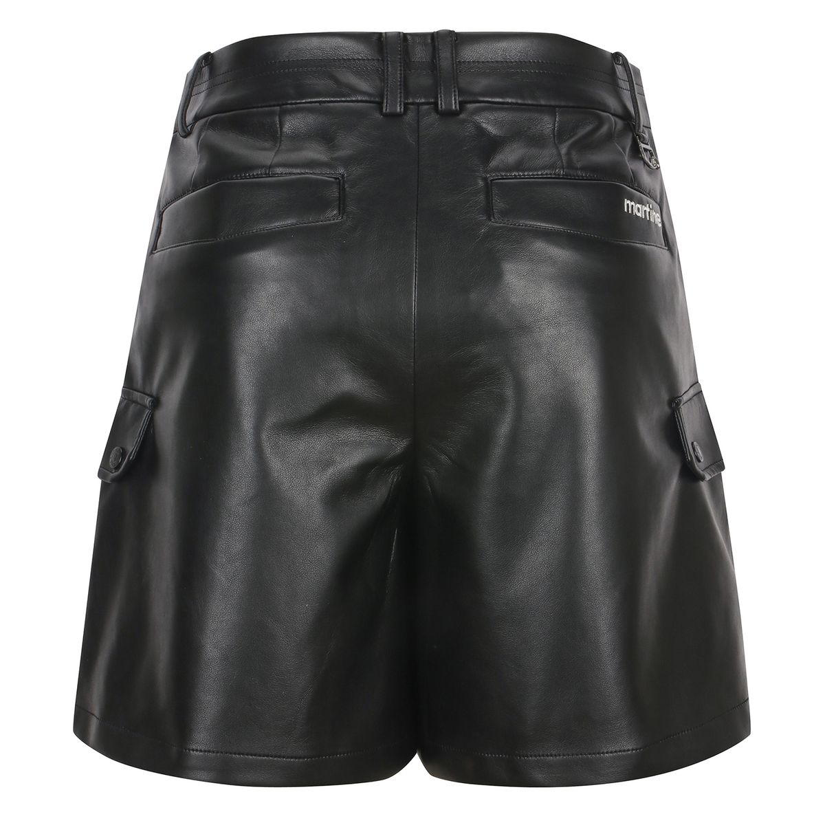 마틴골프(MARTINE GOLF) Leather Short Pants_BLACK
