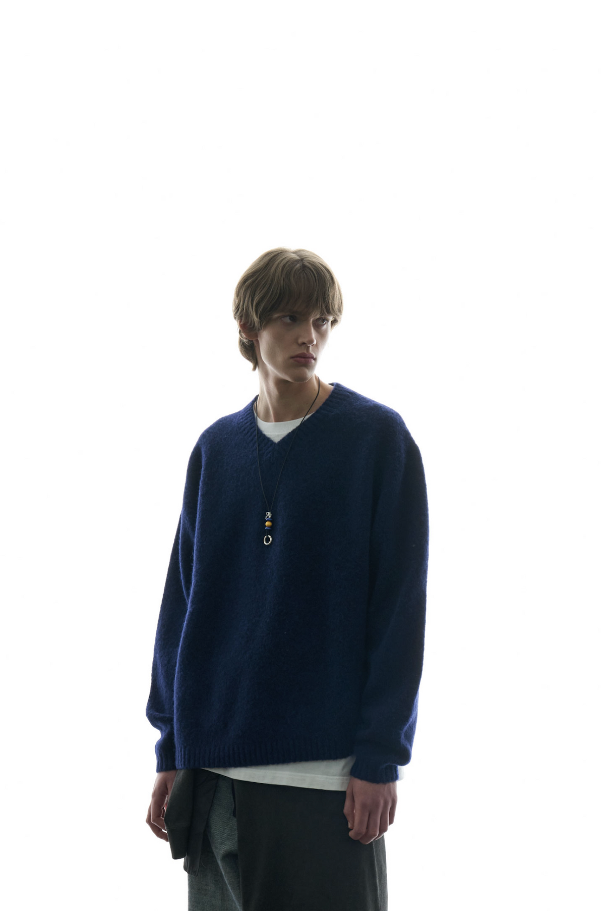 유체 프레타 포르테(YOUCHE PRET A PORTER) AR OBLIQUE ALPACA KNIT - Navy