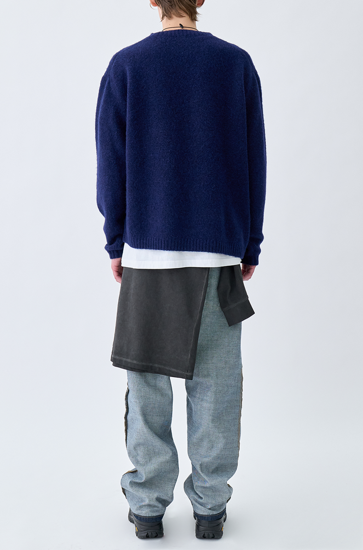 유체 프레타 포르테(YOUCHE PRET A PORTER) AR OBLIQUE ALPACA KNIT - Navy