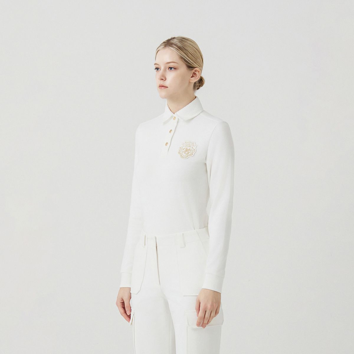 마틴골프(MARTINE GOLF) Gold Stitch Point T shirts_OFF-WHITE