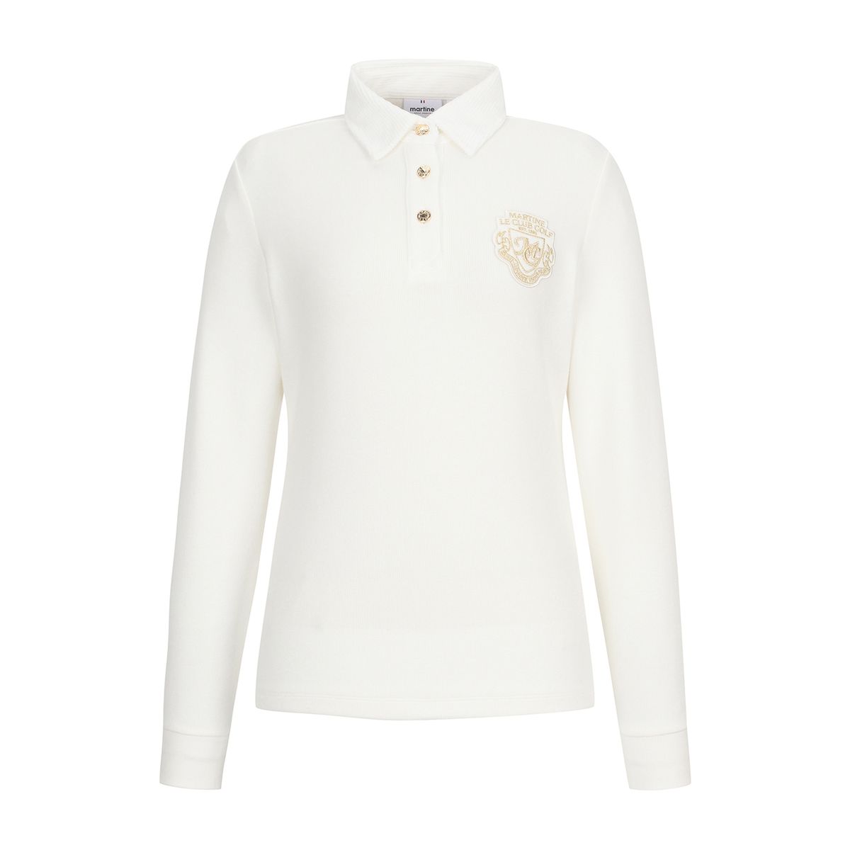 마틴골프(MARTINE GOLF) Gold Stitch Point T shirts_OFF-WHITE