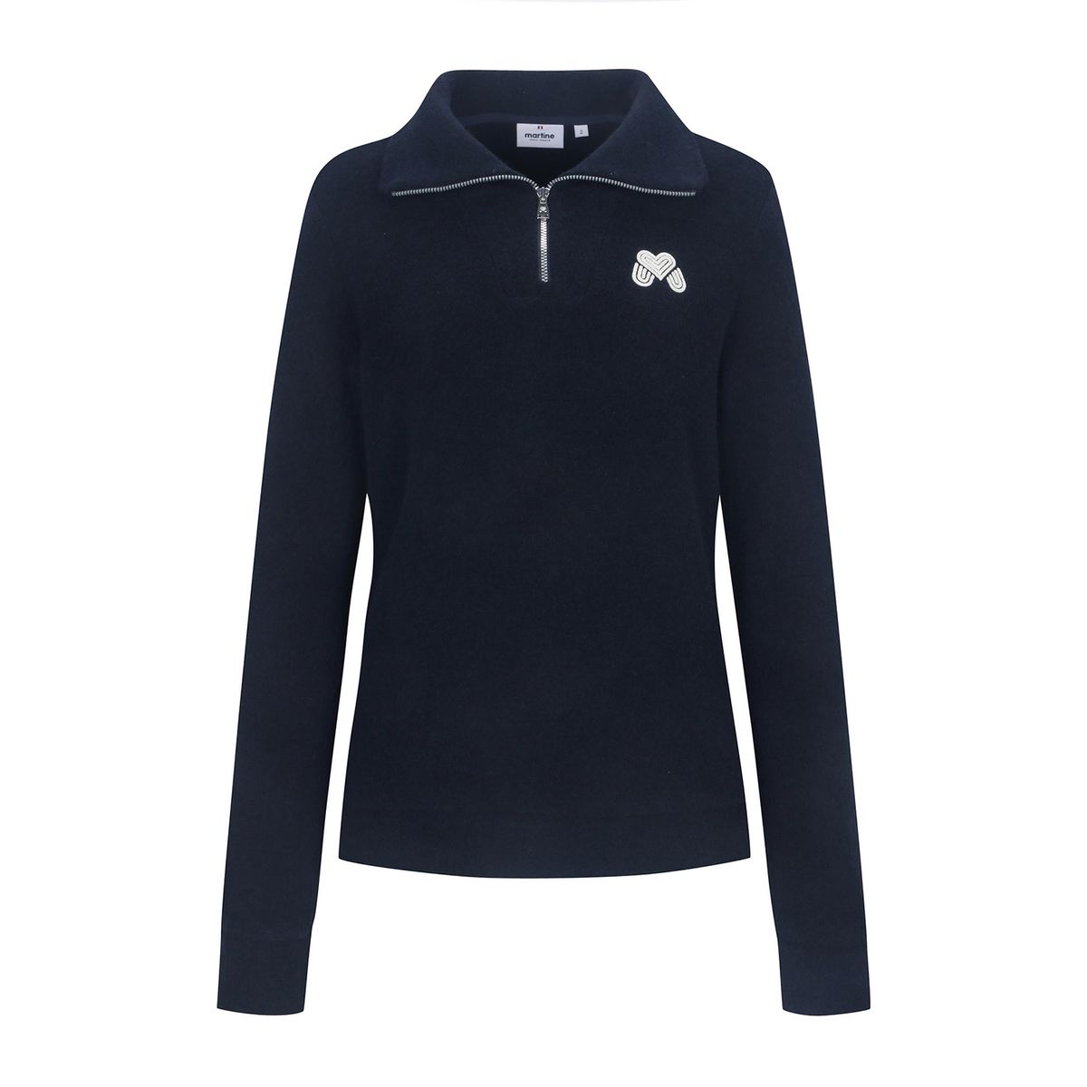 마틴골프(MARTINE GOLF) Fluffy Half Zip up T shirts_NAVY