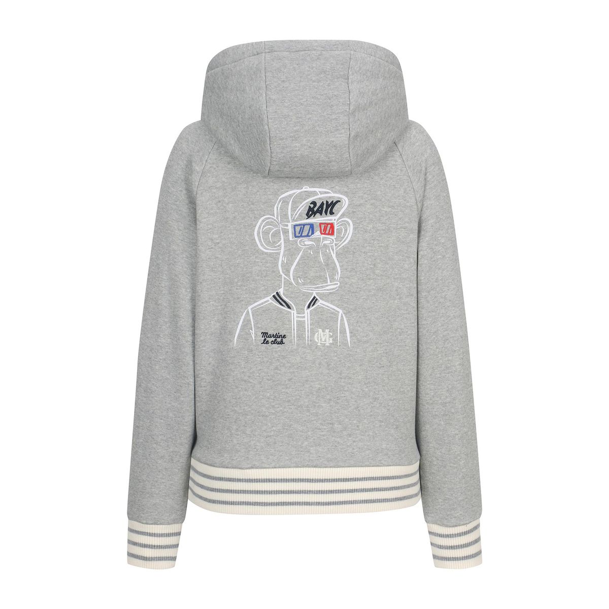 마틴골프(MARTINE GOLF) BAYC Raglan Hoodie T shirts_M/GRAY