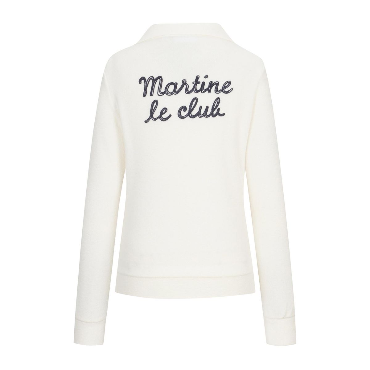 마틴골프(MARTINE GOLF) Fluffy Half Zip up T shirts_OFF-WHITE