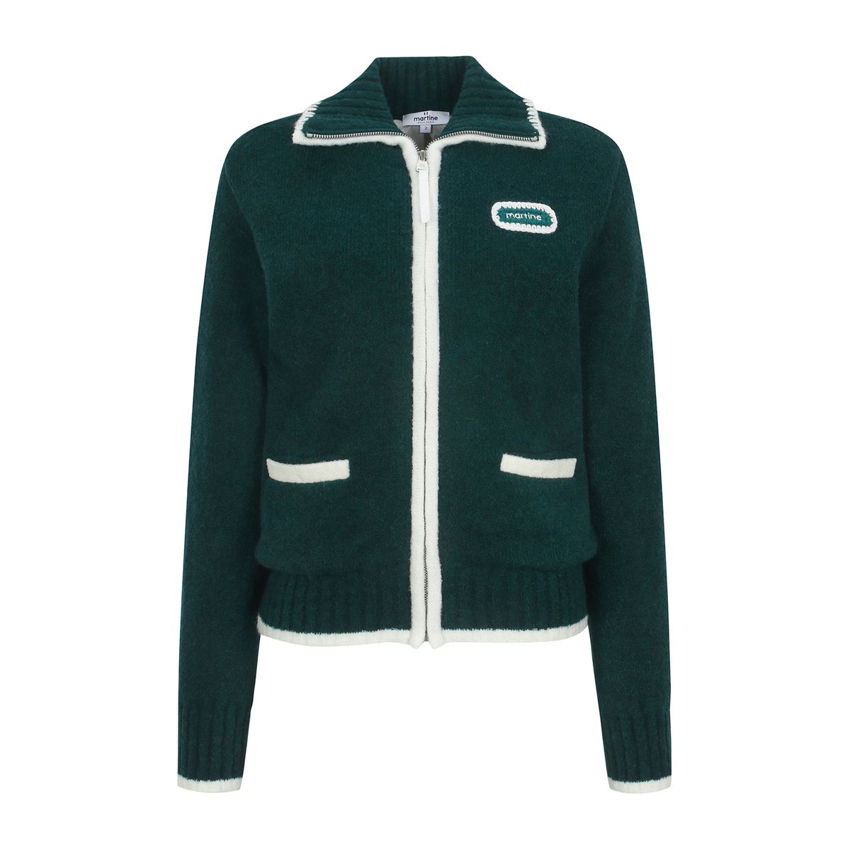 마틴골프(MARTINE GOLF) Fluffy Zip up Cardigan_D/GREEN