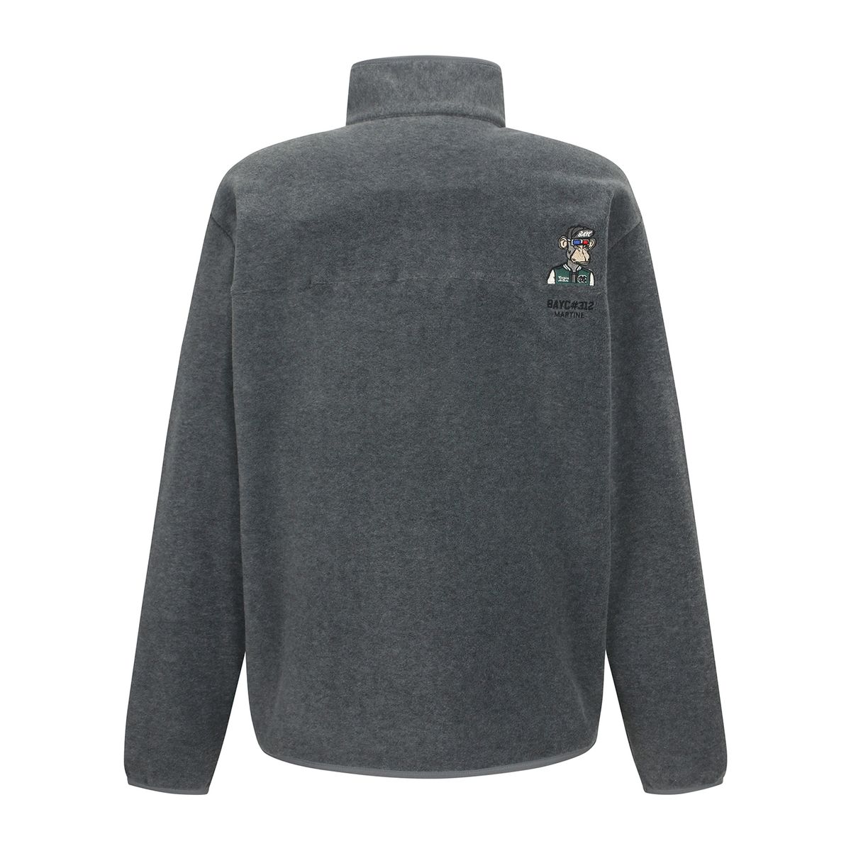 마틴골프(MARTINE GOLF) Fleece Button High neck T shirts_GRAY (Men)