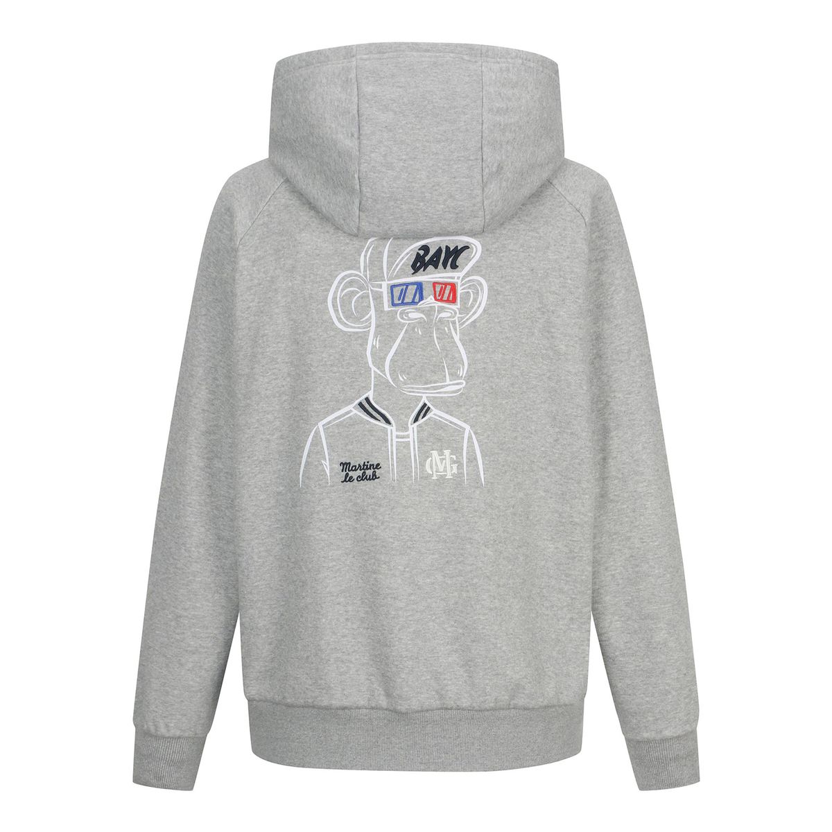 마틴골프(MARTINE GOLF) BAYC Raglan Hoodie T shirts_M/GRAY (Men)