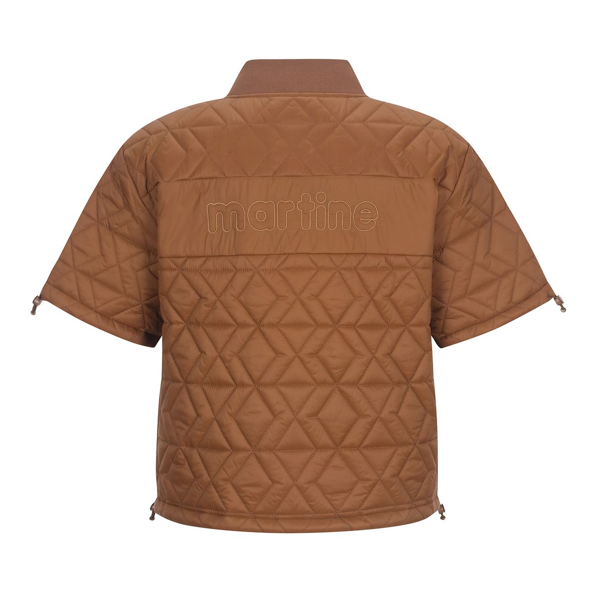 마틴골프(MARTINE GOLF) Quilting Half Sleeve Jumper_CAMEL
