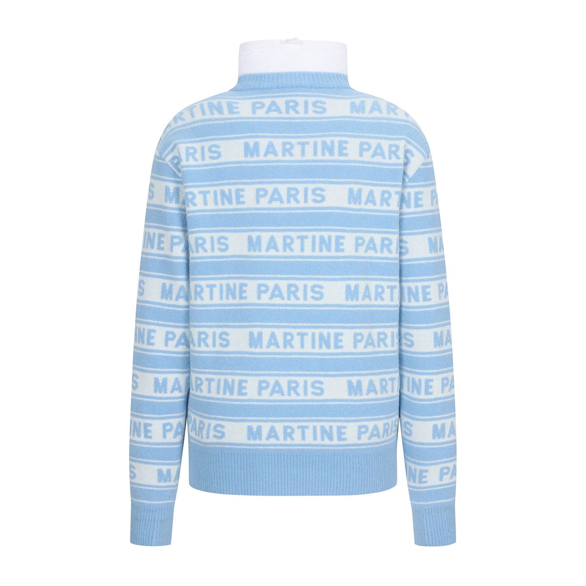 마틴골프(MARTINE GOLF) Logo Jacquard Padding Sweater_S/BLUE