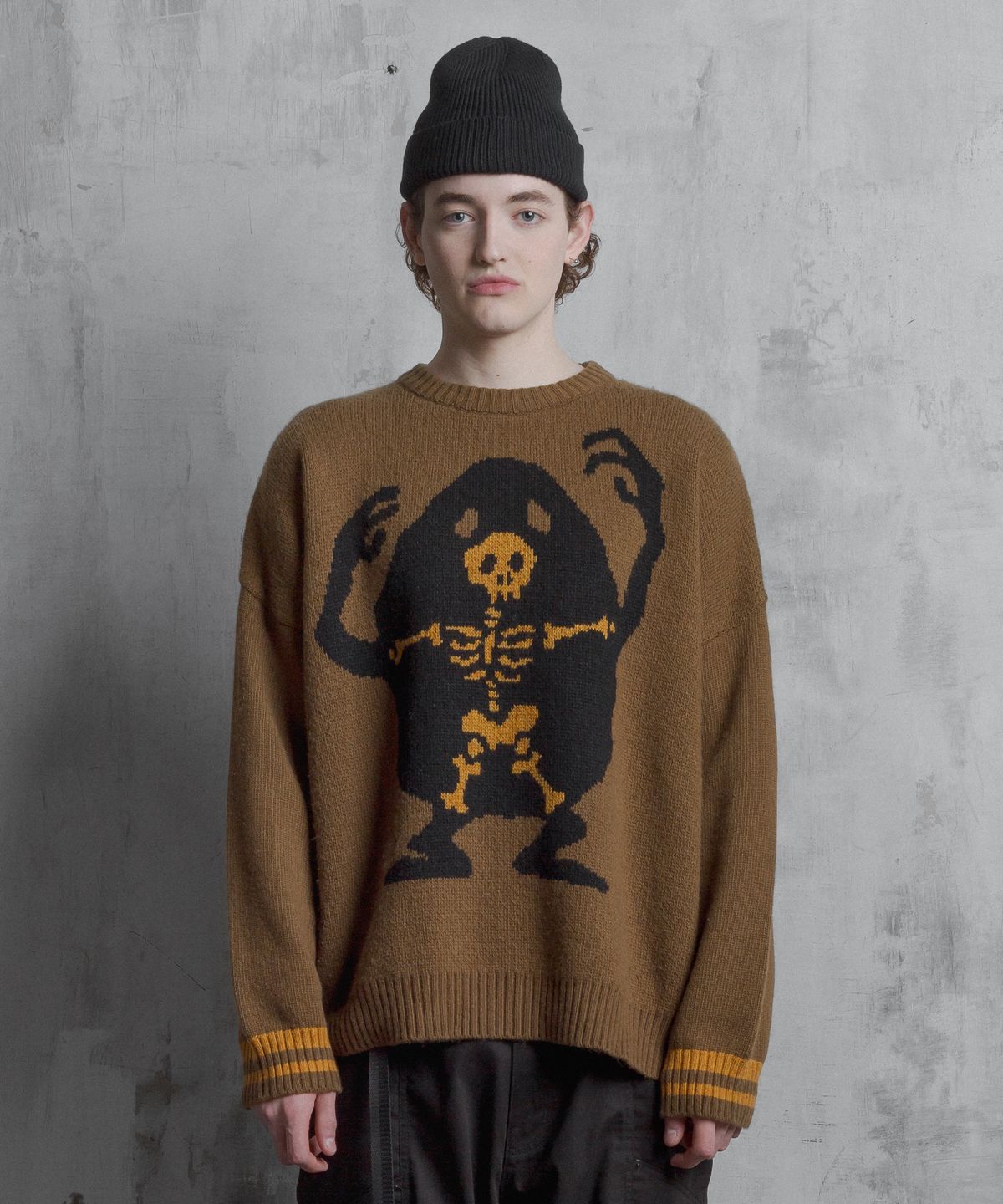 슈브토(SHVTO) Skeleton knitwear brown