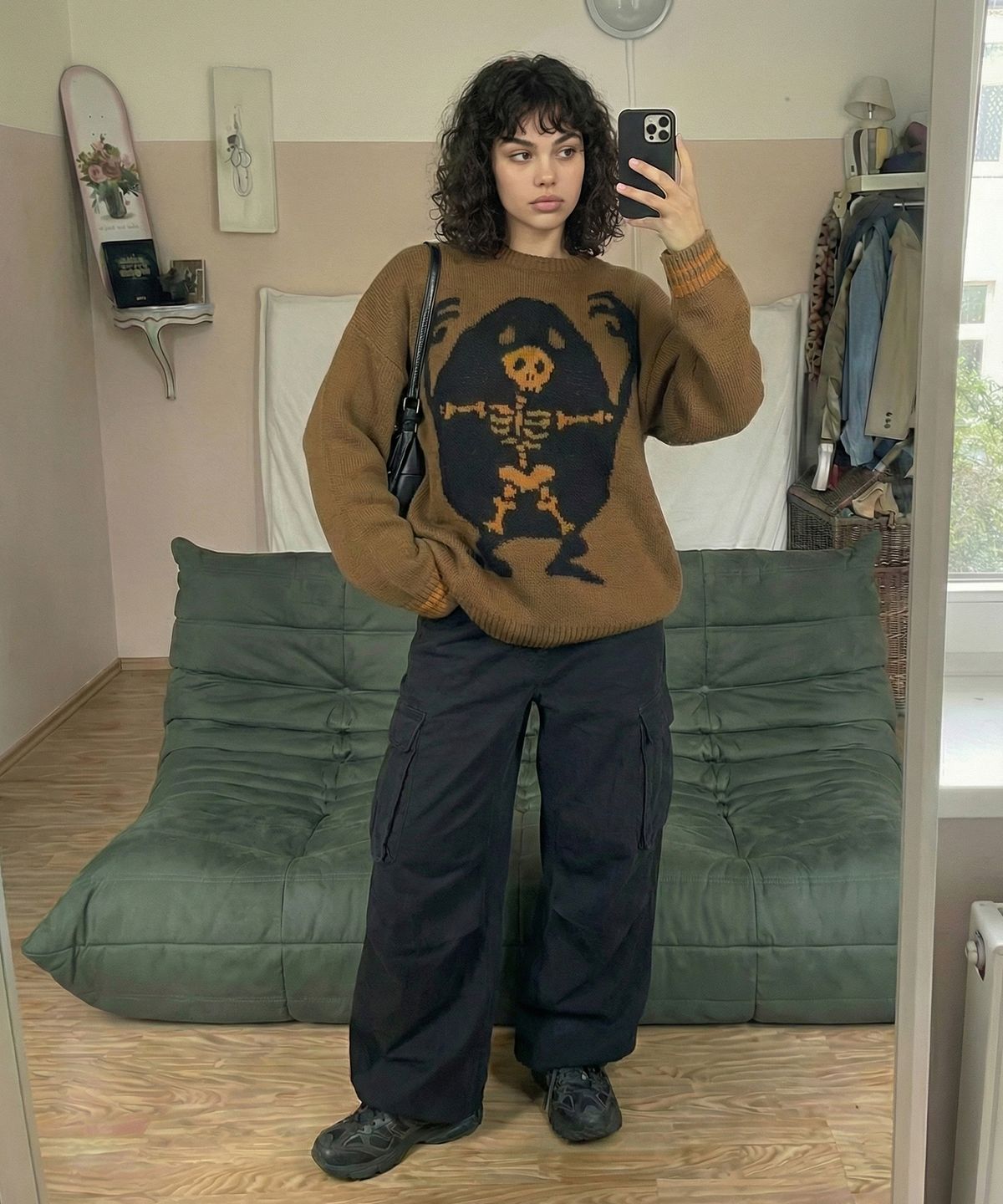 슈브토(SHVTO) Skeleton knitwear brown