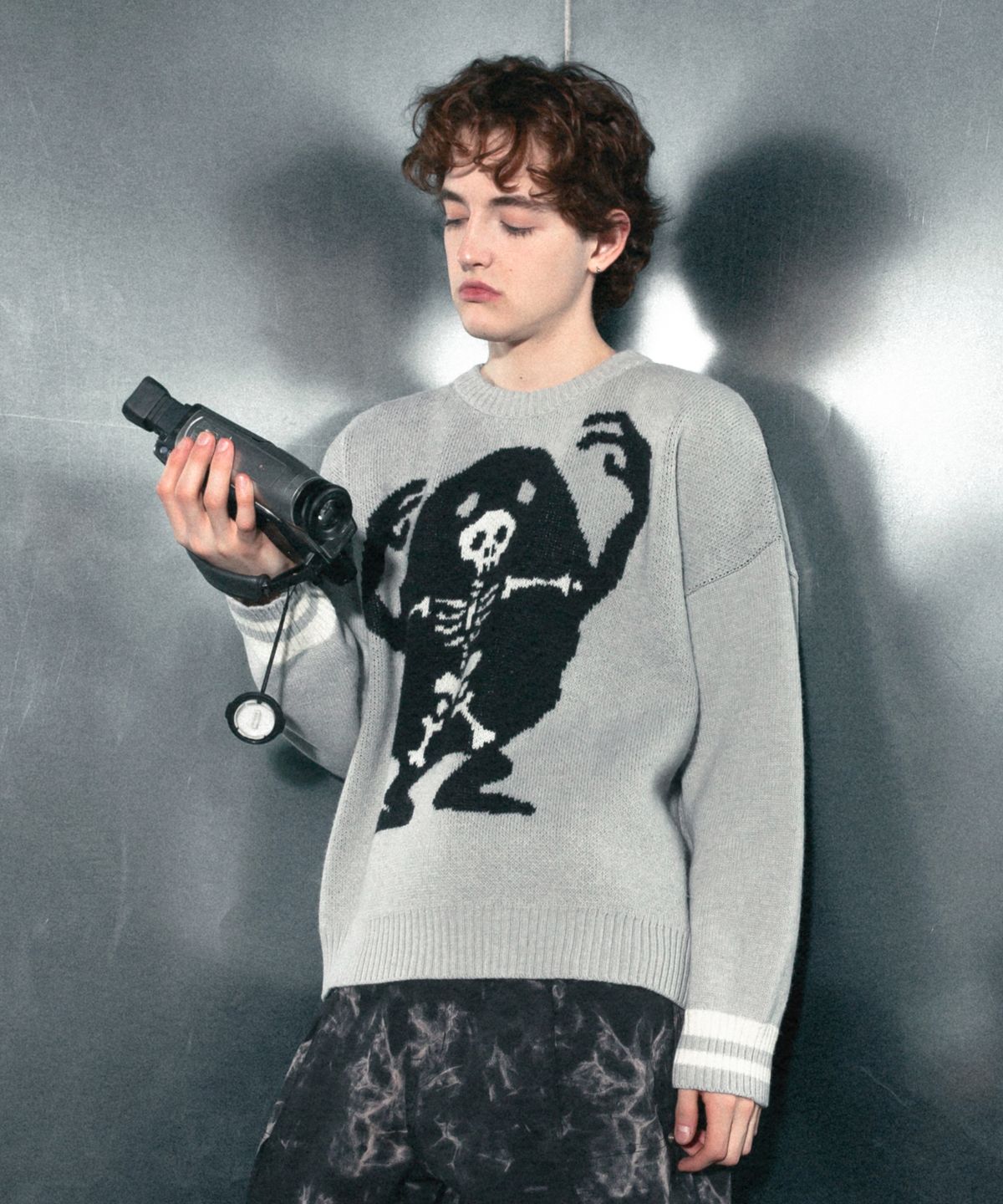 슈브토(SHVTO) Skeleton knitwear fog