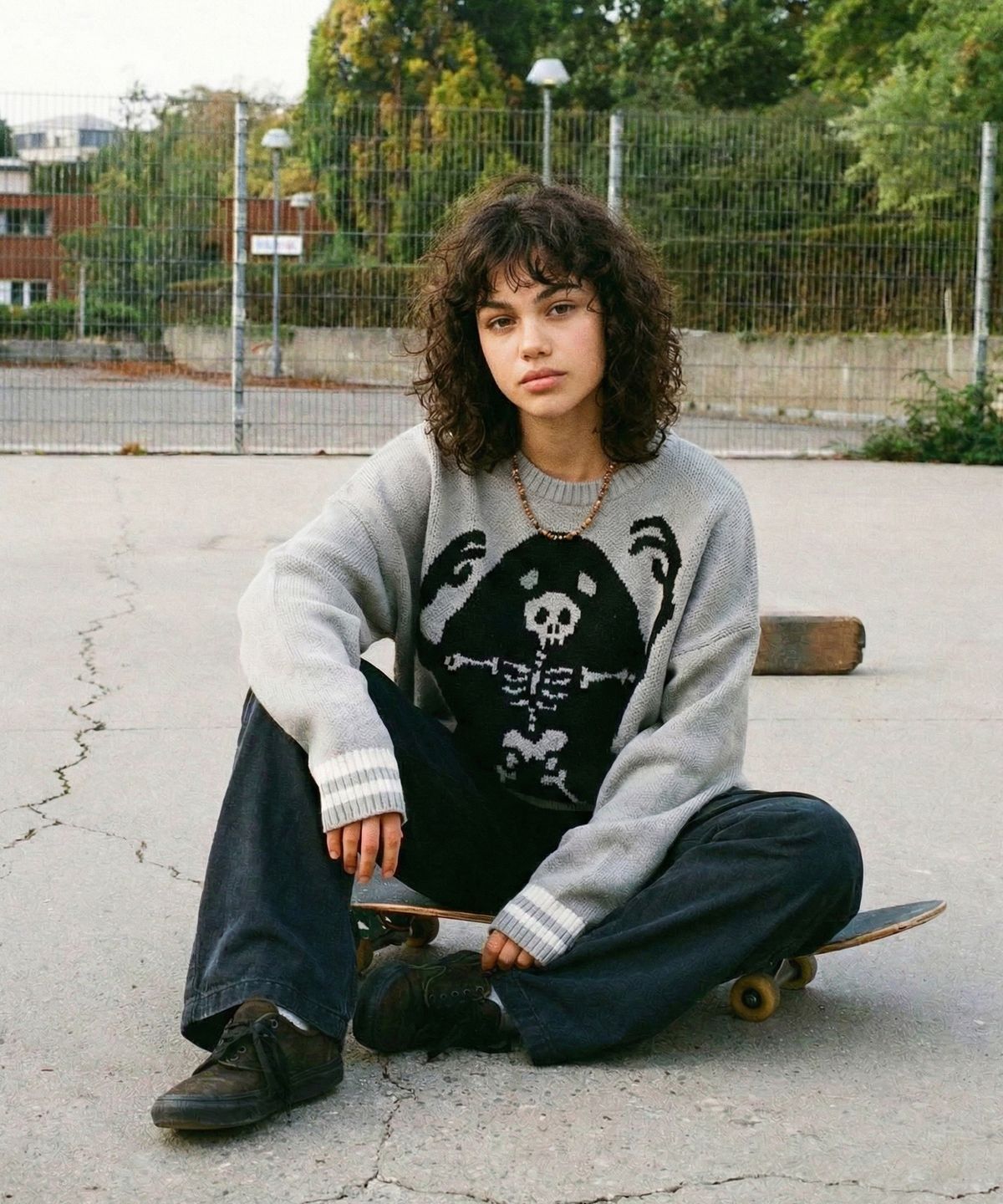 슈브토(SHVTO) Skeleton knitwear fog