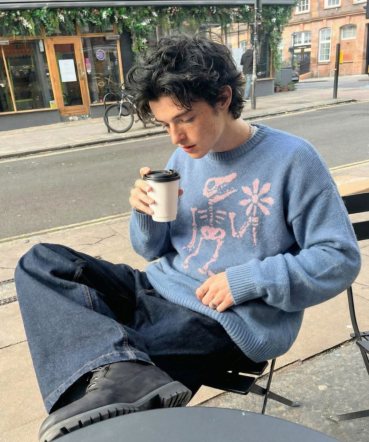 슈브토(SHVTO) Monster knitwear blue