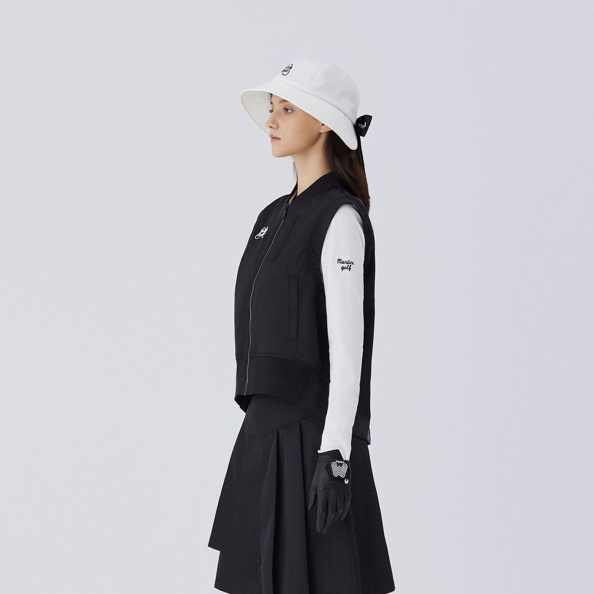 마틴골프(MARTINE GOLF) Bomber Vest_BLACK (QW0EWV30239)