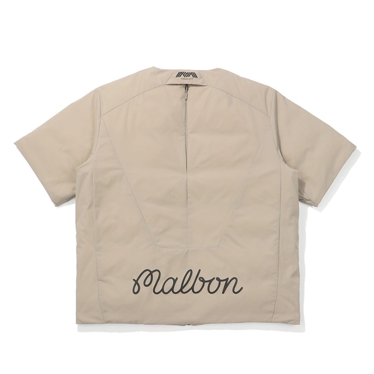 말본 골프(MALBON GOLF) 퍼포먼스 등판 벤틸 반팔 다운 GREYISH BEIGE (MAN)