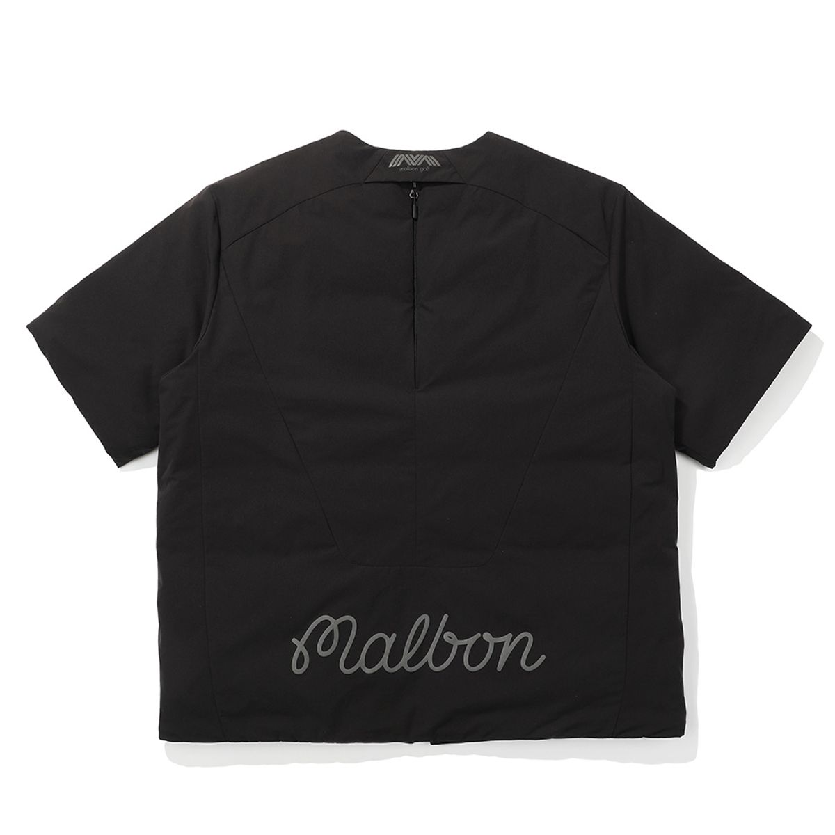말본 골프(MALBON GOLF) 퍼포먼스 등판 벤틸 반팔 다운 BLACK (MAN)