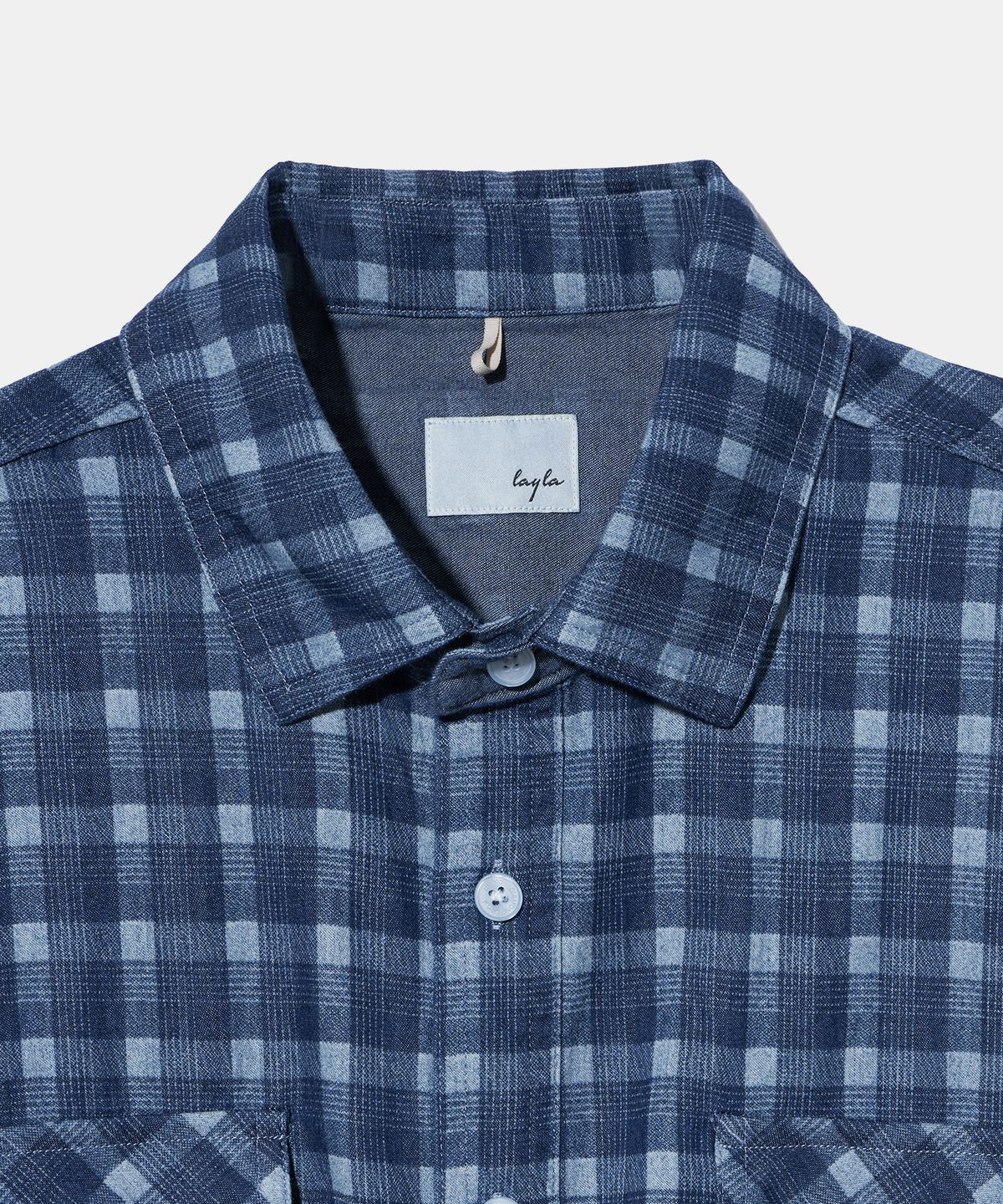 다이아몬드 레이라(DIAMOND LAYLA) Washed Denim Laser Check Shirt S163