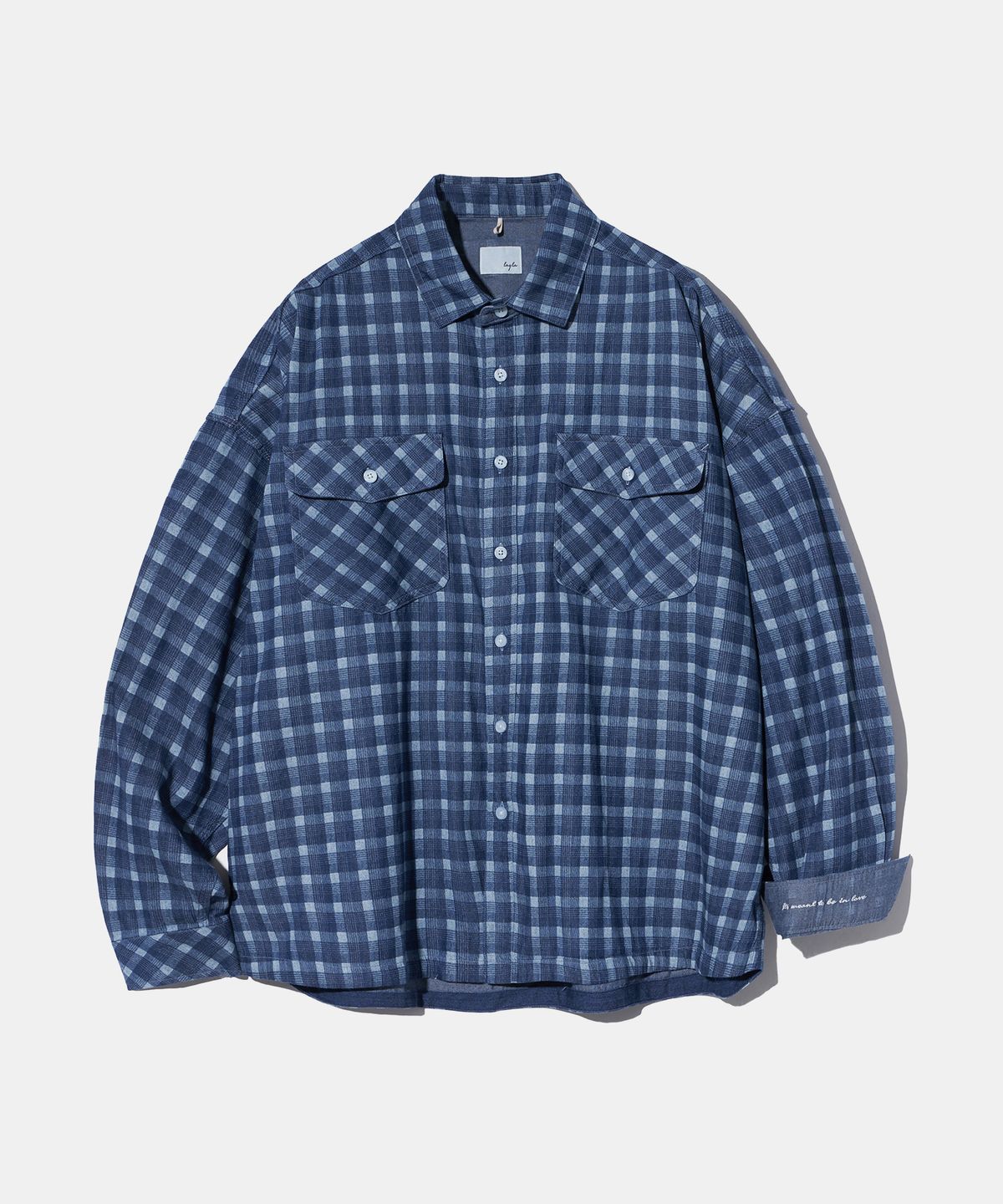 다이아몬드 레이라(DIAMOND LAYLA) Washed Denim Laser Check Shirt S163