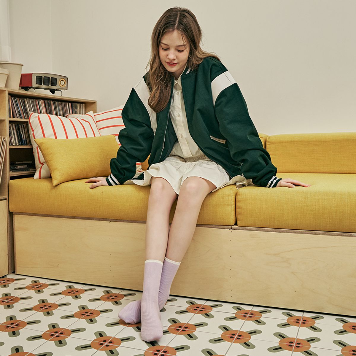 바나나시스터즈(BANANA SISTERS) [3PACK] 앨리스 파스텔 링글 삭스 4color