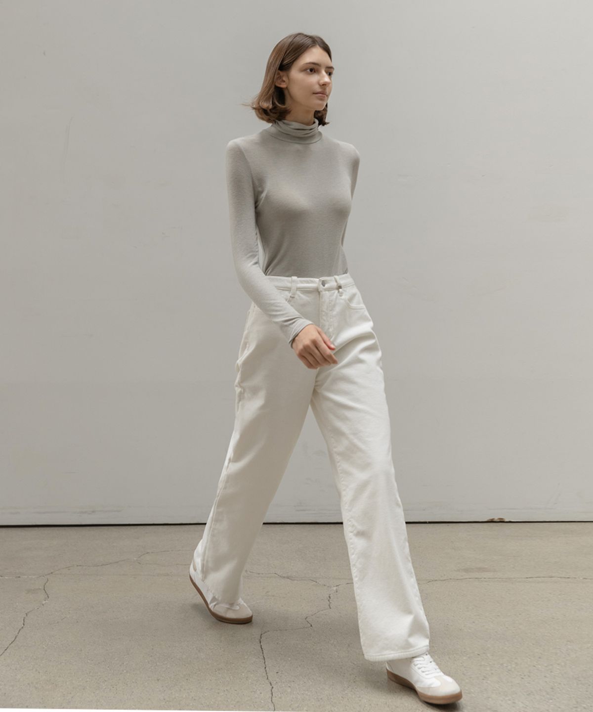 논앤논(NON AND NON) [맞춤기장] CORDUROY WIDE PANTS_NFDP6593 (IVORY)