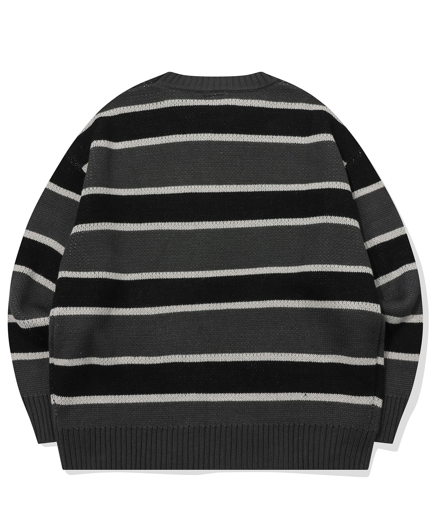 MUSINSA | CPGN STUDIO Stripe Wappen Knit Charcoal Black