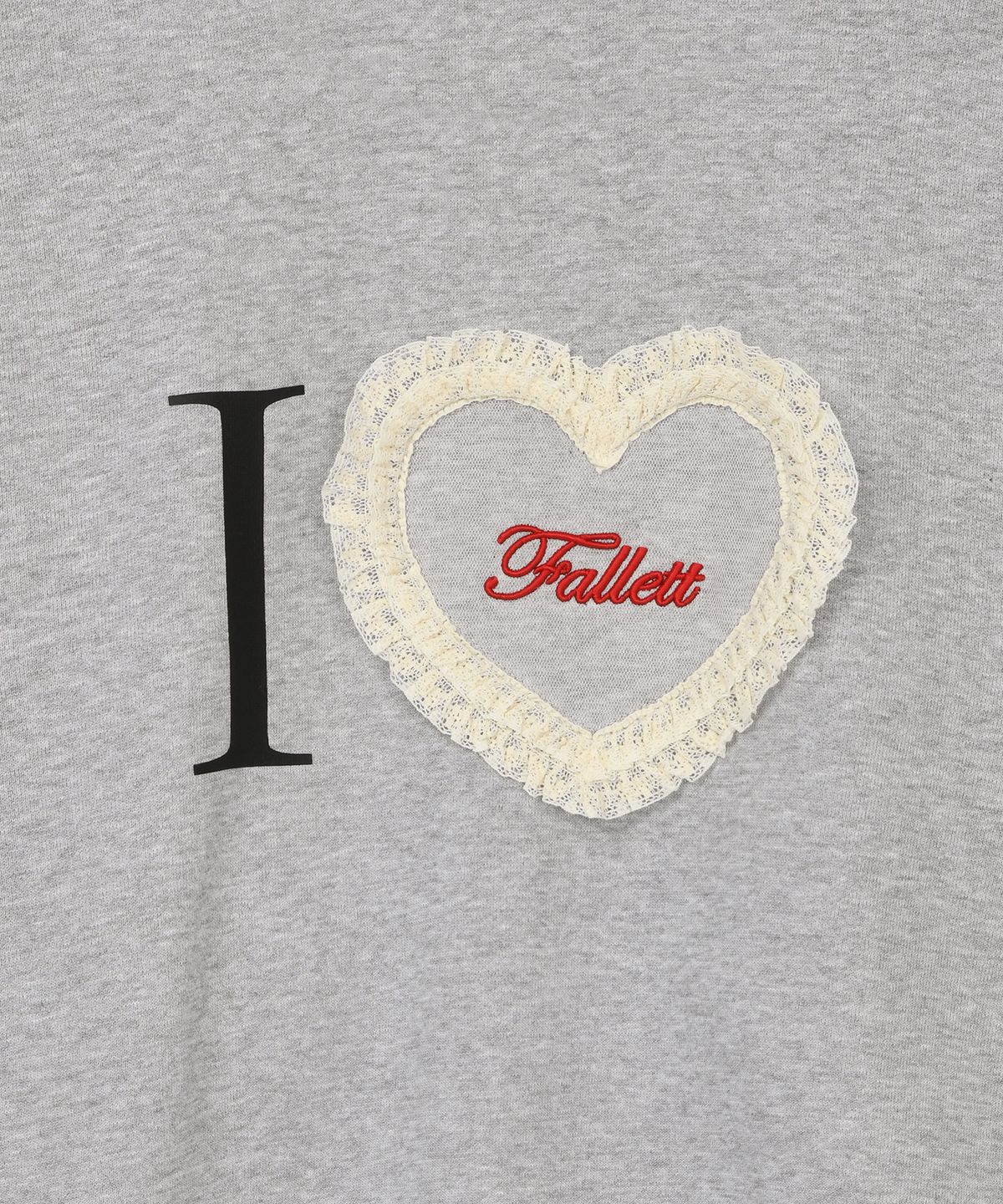팔렛(FALLETT) [24FW] 아이 러브 맨투맨 그레이