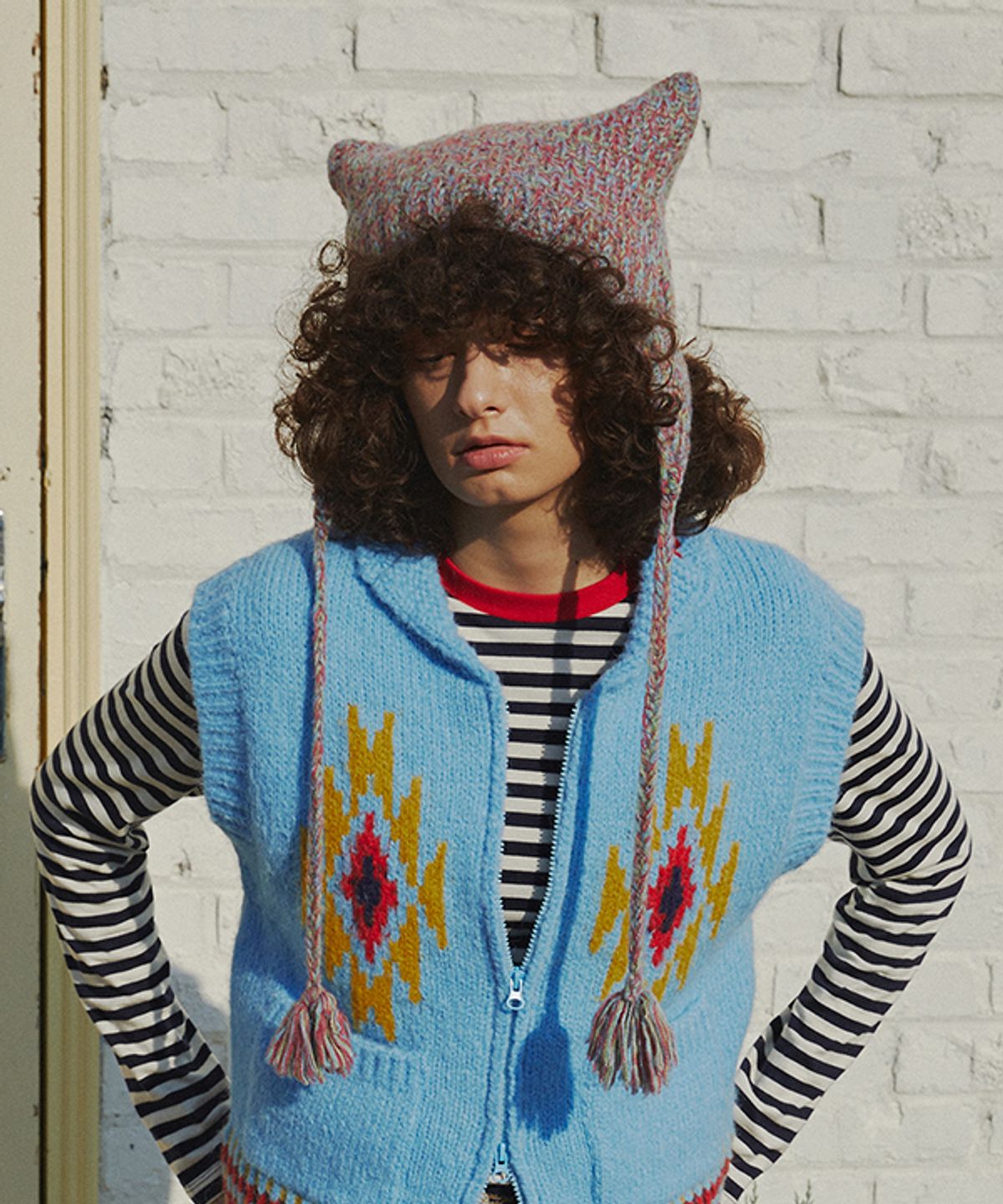 그린버터(GREENBUTTER) Cat Tassel Bonnet Hat (Candy)