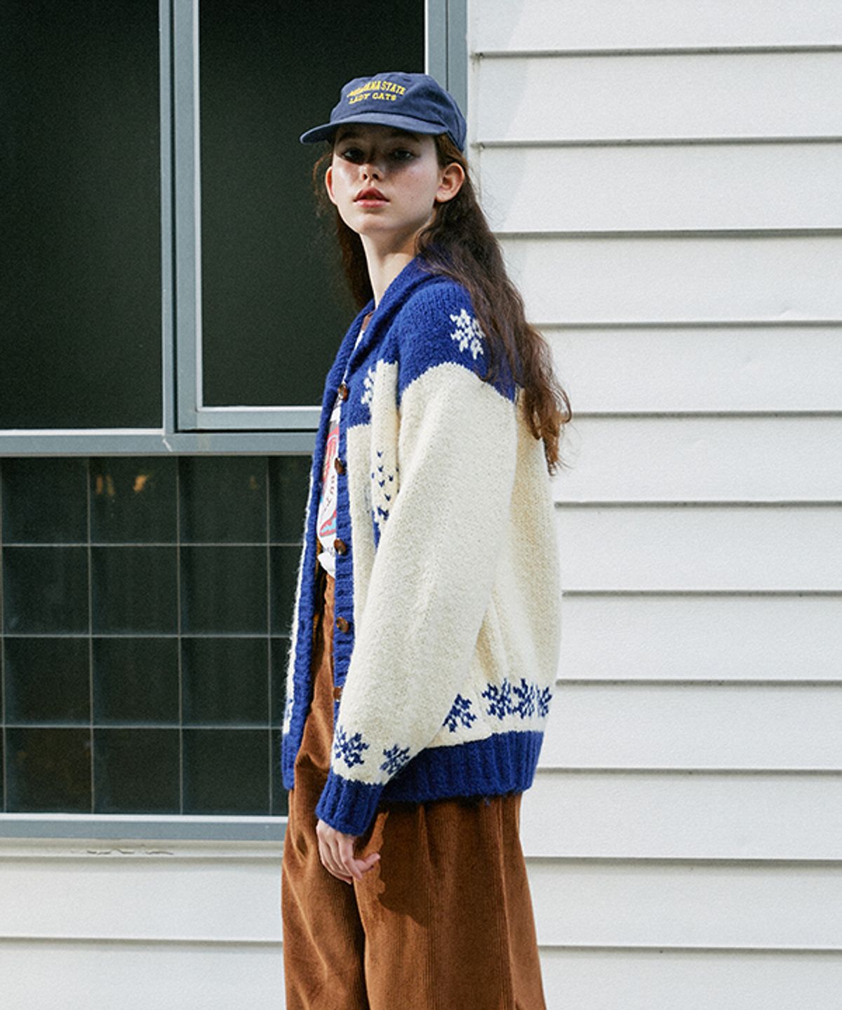 그린버터(GREENBUTTER) Snow Cowichan Cardigan (Ivory)